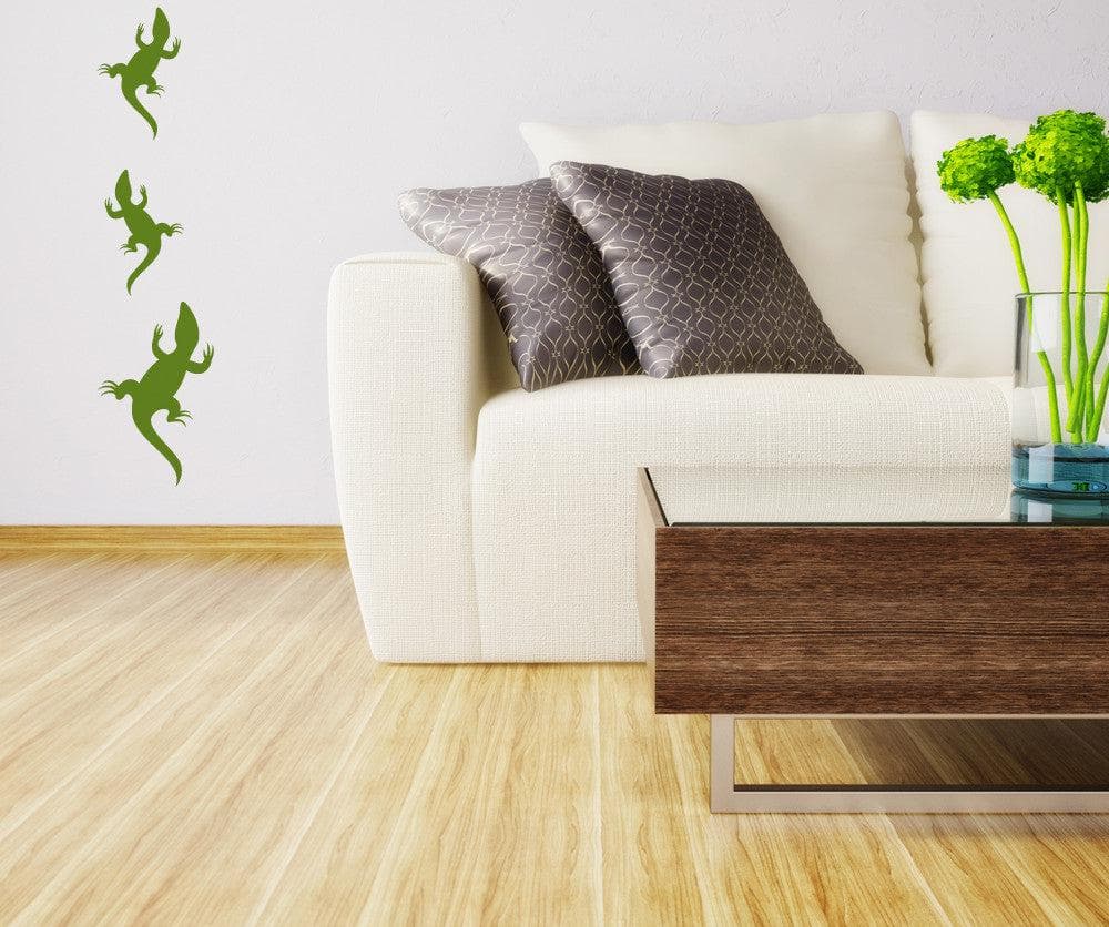 Self-Adhesive Vinyl Wall Decal Stickers - Realistic Crawling Lizards Design for Home & Office Decor (Set of 3) - Perfect for Kids Room, Nursery, Classroom or Reptile Lover Gifts #OS_MB443