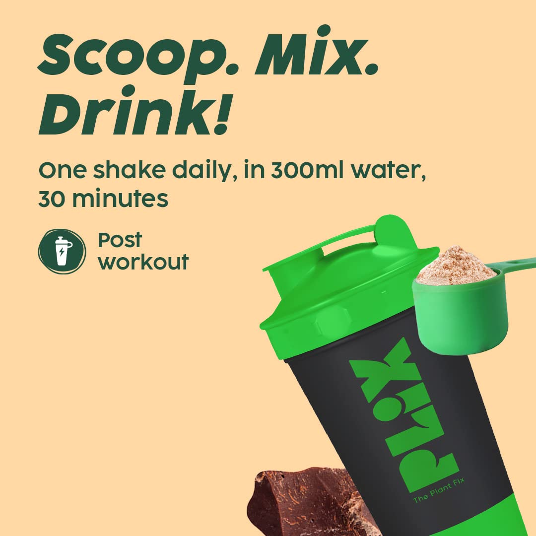 PLIX EVOLVE Performance Plant Protein Powder - Chocolate Flavor 1Kg for Muscle Gain & Recovery | Vegan Protein Drink with B12 Vitamin to Boost Immunity | No Added Sugar | Perfect for Post-Workout & Healthy Lifestyle