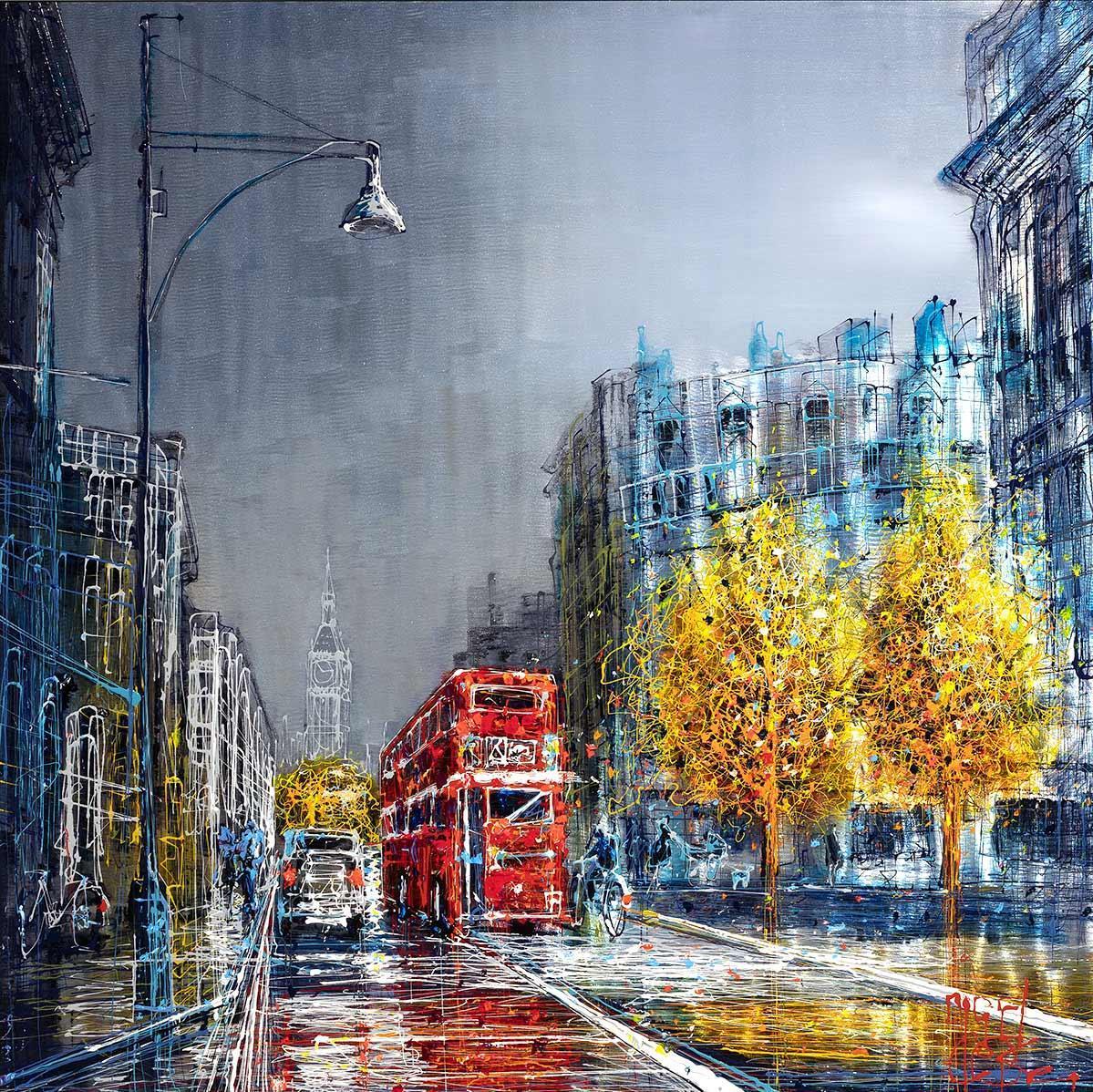 A Moment in London Original Art Print - Vintage London Wall Decor for Home & Office - Perfect for Living Room, Bedroom, or Gift Giving