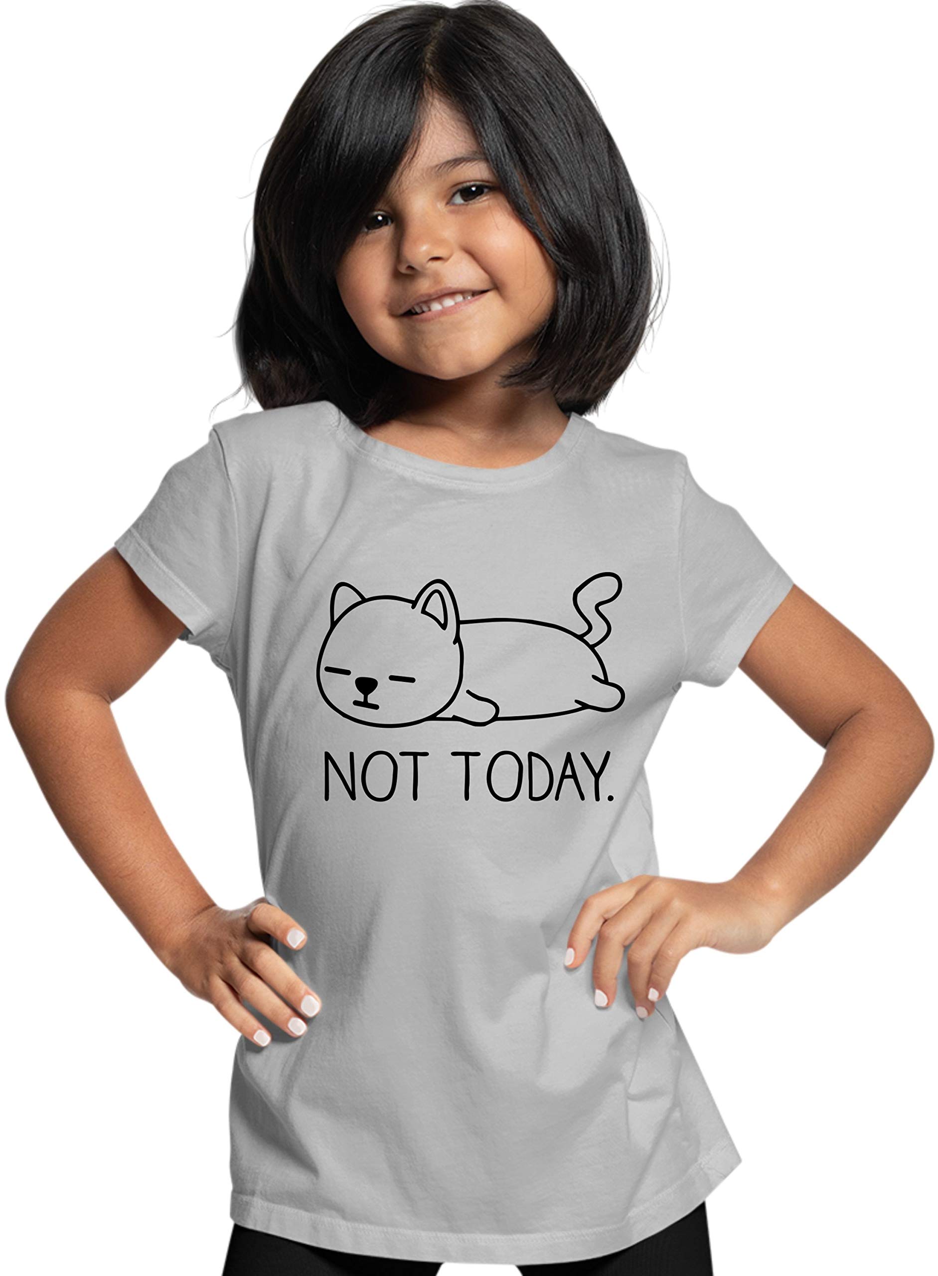 Funny Cat T-Shirt for Youth Size 6-8 | Oxford Cotton Tee | Cute Graphic Shirt for Kids, Boys & Girls | Perfect for School, Playdates & Casual Wear