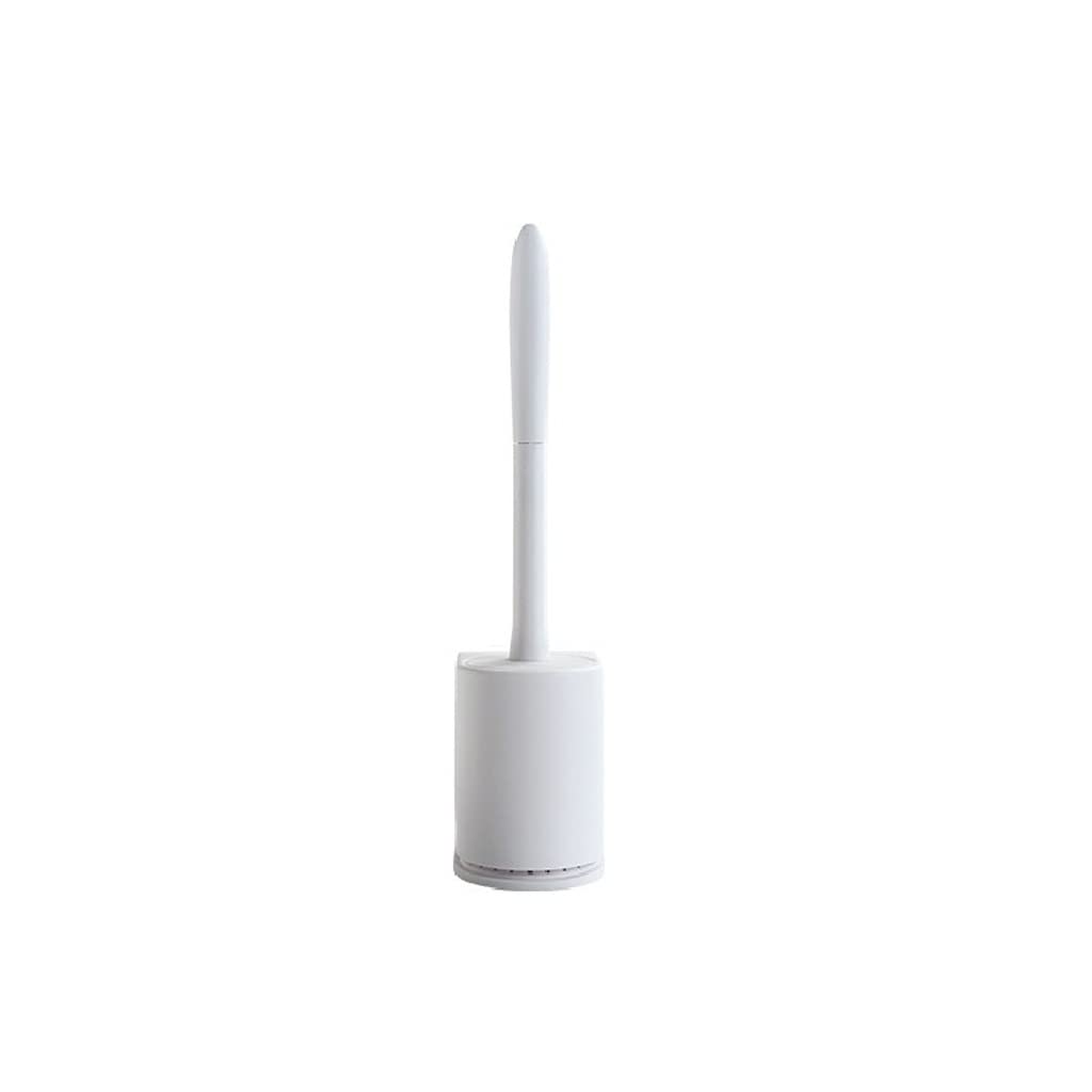 Premium Toilet Brush Set with Strong Bristles - Long Handle Bathroom Cleaning Brush for Deep Cleaning - Hanging Toilet Brush for Easy Storage (White) - Perfect for Bathrooms, Restrooms, and RVs