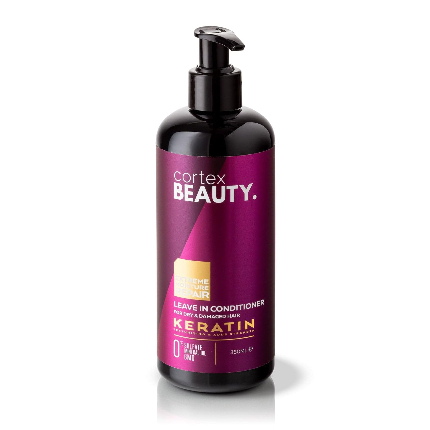 Cortex Beauty Keratin Leave-In Conditioner for Dry & Damaged Hair - Repair & Hydrate Hair Treatment for Smooth & Shiny Hair - Perfect for Daily Use & Salon Results at Home