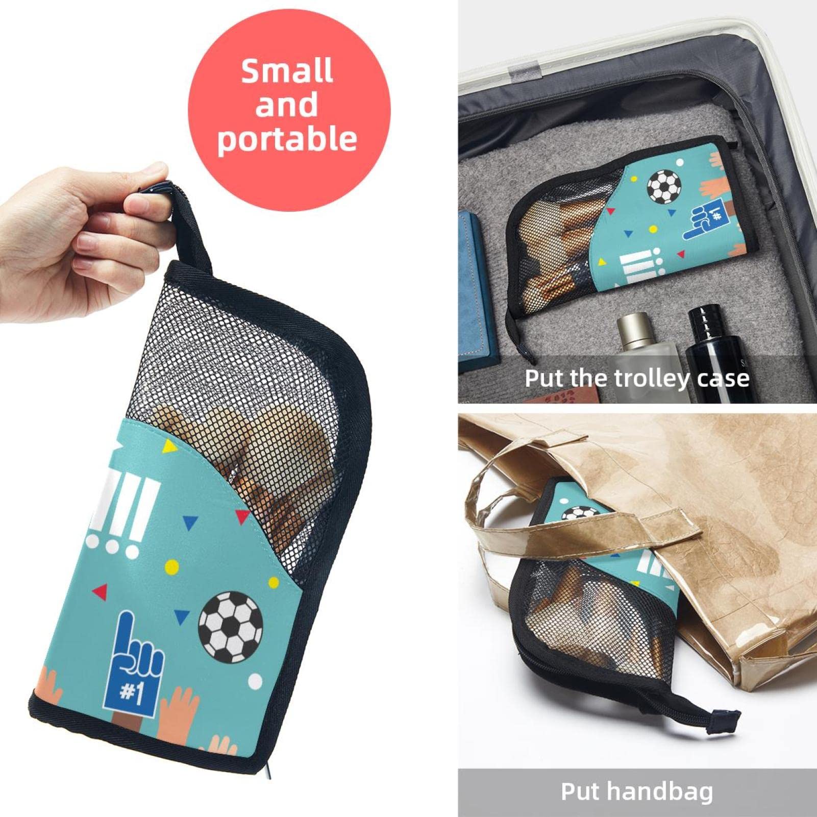 12-Piece Makeup Brush Organizer Bag with Football Design - Portable Travel Cosmetic Brush Holder Case for Professional & Home Makeup Artists | Perfect for Travel, Salon, and On-the-Go Touch Ups