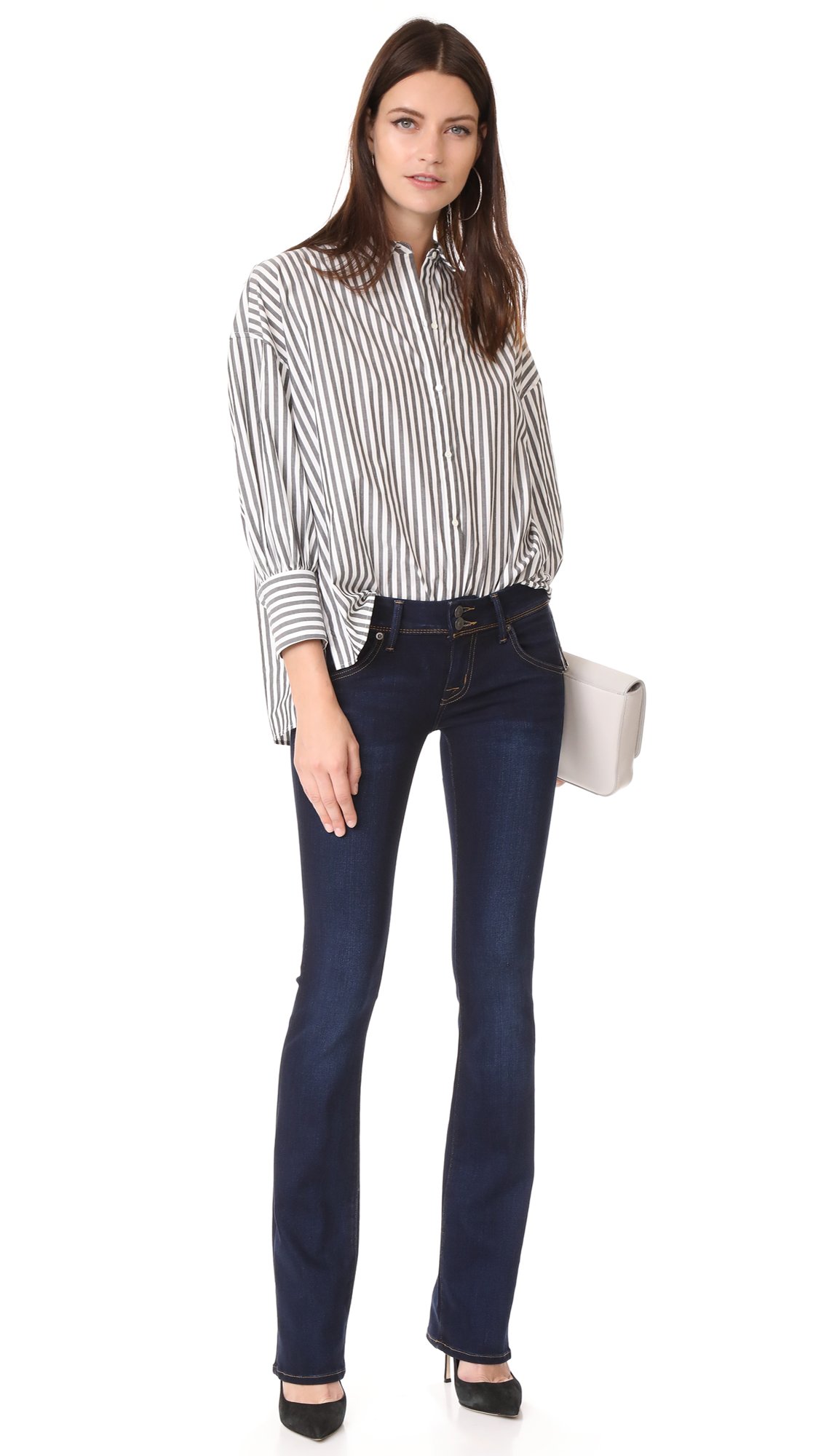 Hudson Women's Beth Baby Bootcut Jeans in Oracle Wash - Stylish & Comfortable Denim for Casual Wear, Work & Everyday Outfits