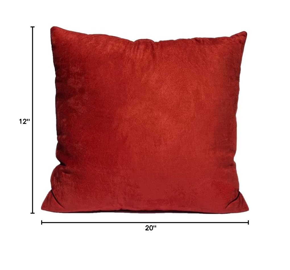 2 Pack Soft Suede Throw Pillow Inserts 12x20 Inches - Dark Brown Decorative Couch & Bed Pillows for Living Room, Sofa, Dorm - Cozy Home Decor Accent