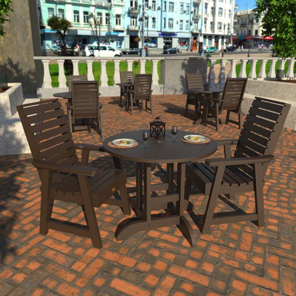 Glennville 3-Piece Round Dining Table Set for Kitchen, Breakfast Nook & Small Spaces - Patio, Balcony or Indoor Use