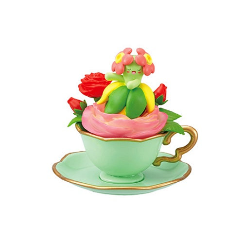 Pokemon Floral Cup Collection - 2 Re-Ment 3 Inch Mini Figures Set - Cute Pikachu & Eevee Collectibles for Home Decor, Office Display, and Gift Giving