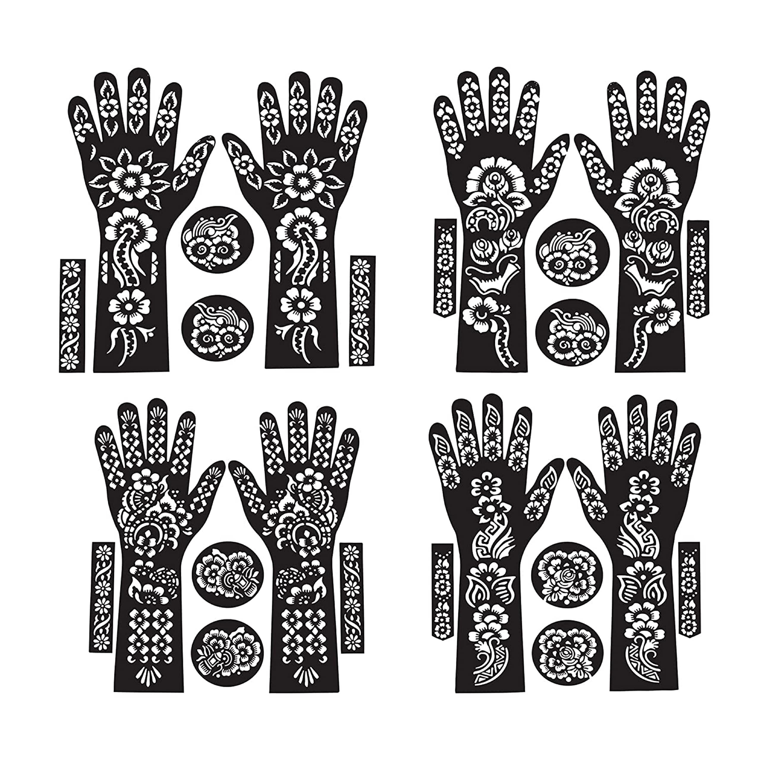 KICKWIX Temporary Tattoo Stickers - Latest Wedding Mehandi Designs for Women, Girls & Kids | Easy 4-Step Application | Perfect for Bridal Henna, Festivals & DIY Body Art