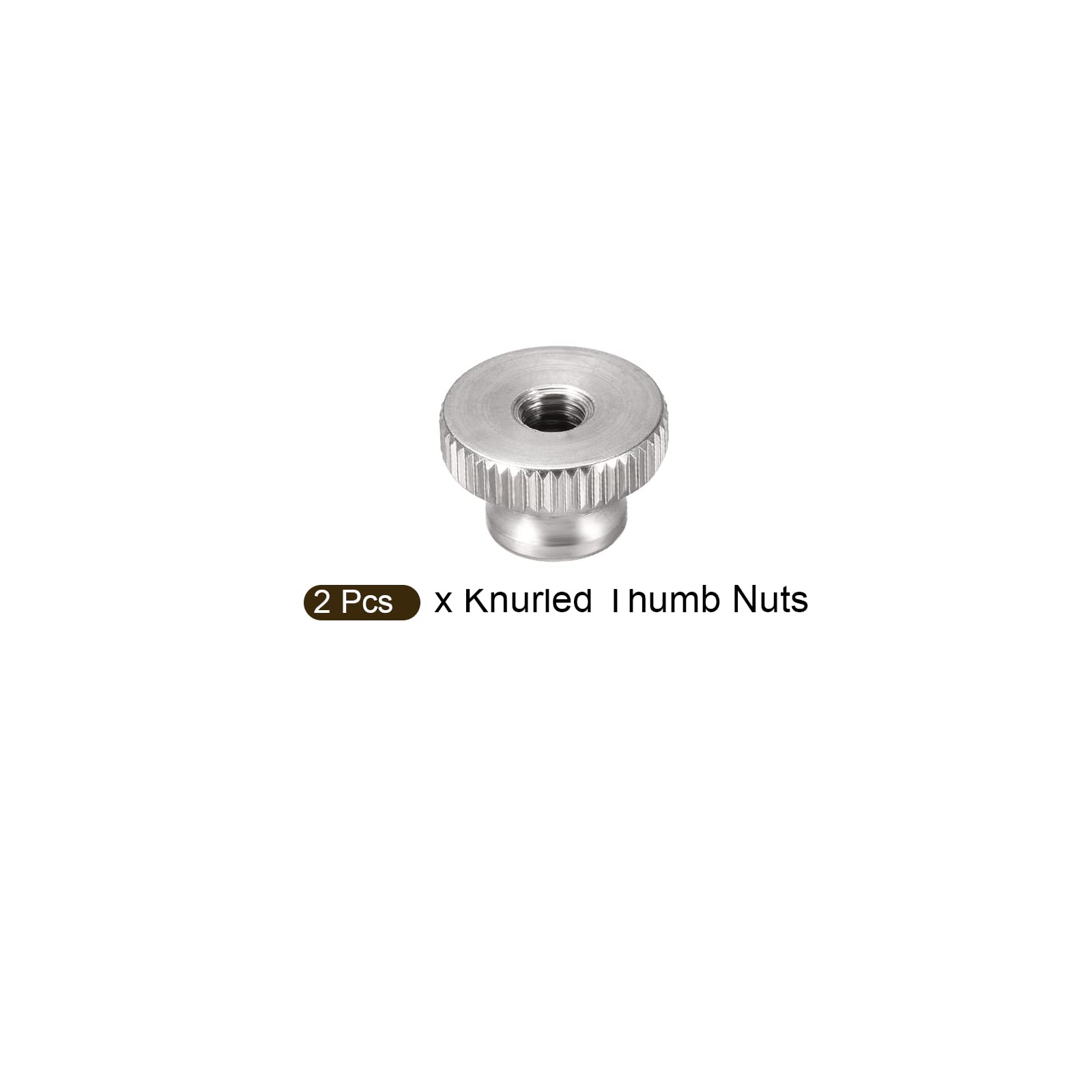 METALLIXITY M5x16x10mm Knurled Thumb Nuts (2pcs) - 304 Stainless Steel Round Rod Hand Adjusting Nuts for Construction Hardware Fasteners | DIY Furniture Assembly, Machinery Repair & Home Improvement Projects