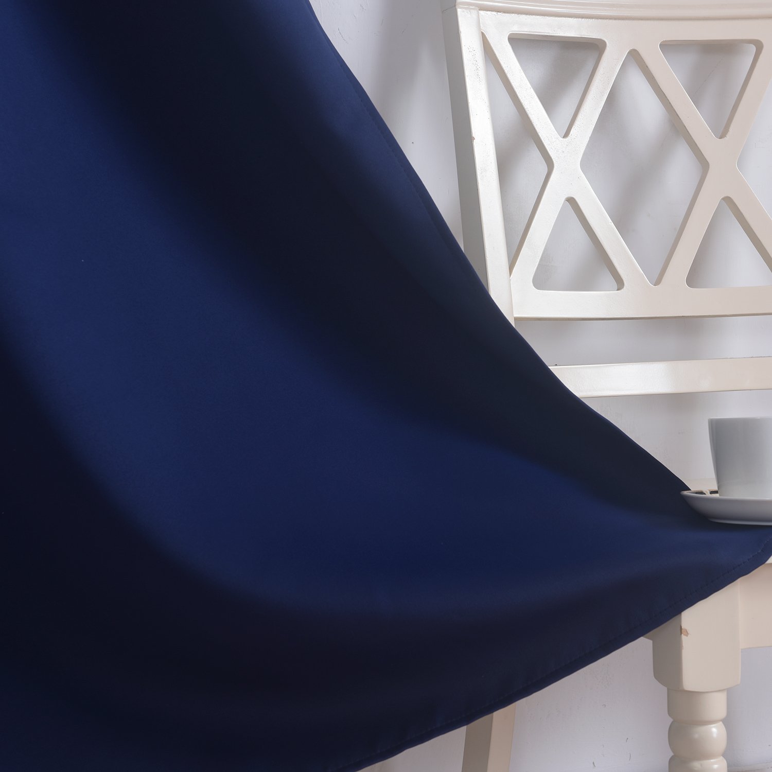 Blackout Curtains Set - 52x63 Inch Thermal Insulated Drapes with Grommets for Bedroom Windows (2 Panels, Navy Blue) - Perfect for Light Blocking, Noise Reduction & Energy Efficiency in Home, Office & Nursery