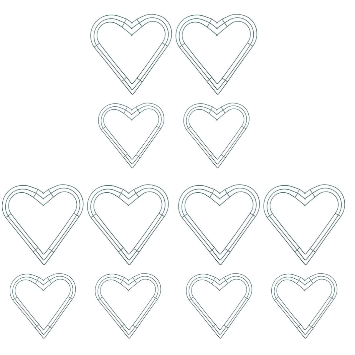 HANABASS 3-Piece Heart Wire Wreath Set - Floral Dreamcatcher Hoop Rings, Iron Frame Wall Hanging Decor for Wedding, Home, Bedroom & Boho Chic Decorations