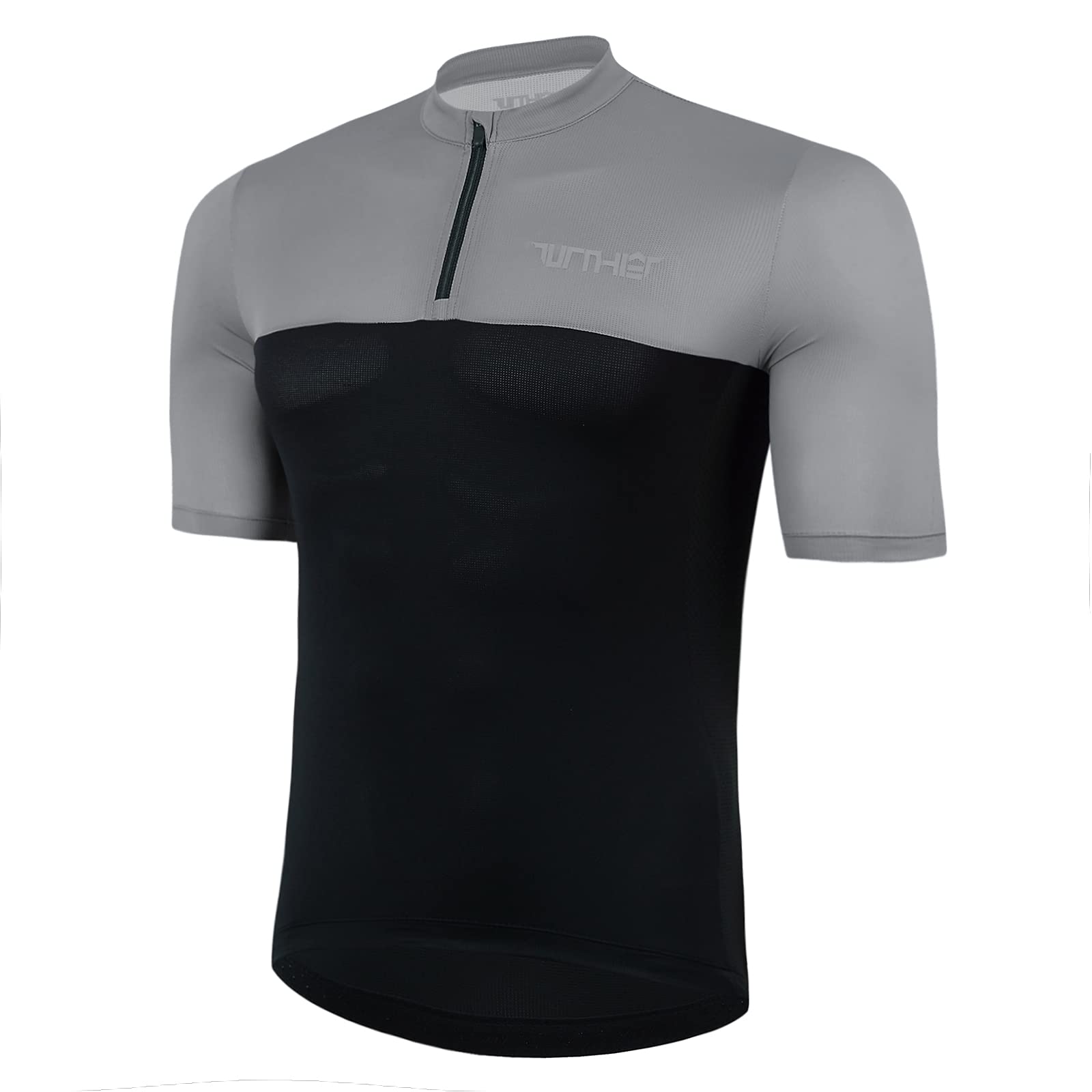 Turnhier Men's Cycling Jersey - Short Sleeve Bike Shirt with Full Zipper & 3 Back Pockets | Breathable Moisture-Wicking Fabric for Road Biking, Mountain Cycling & Outdoor Sports