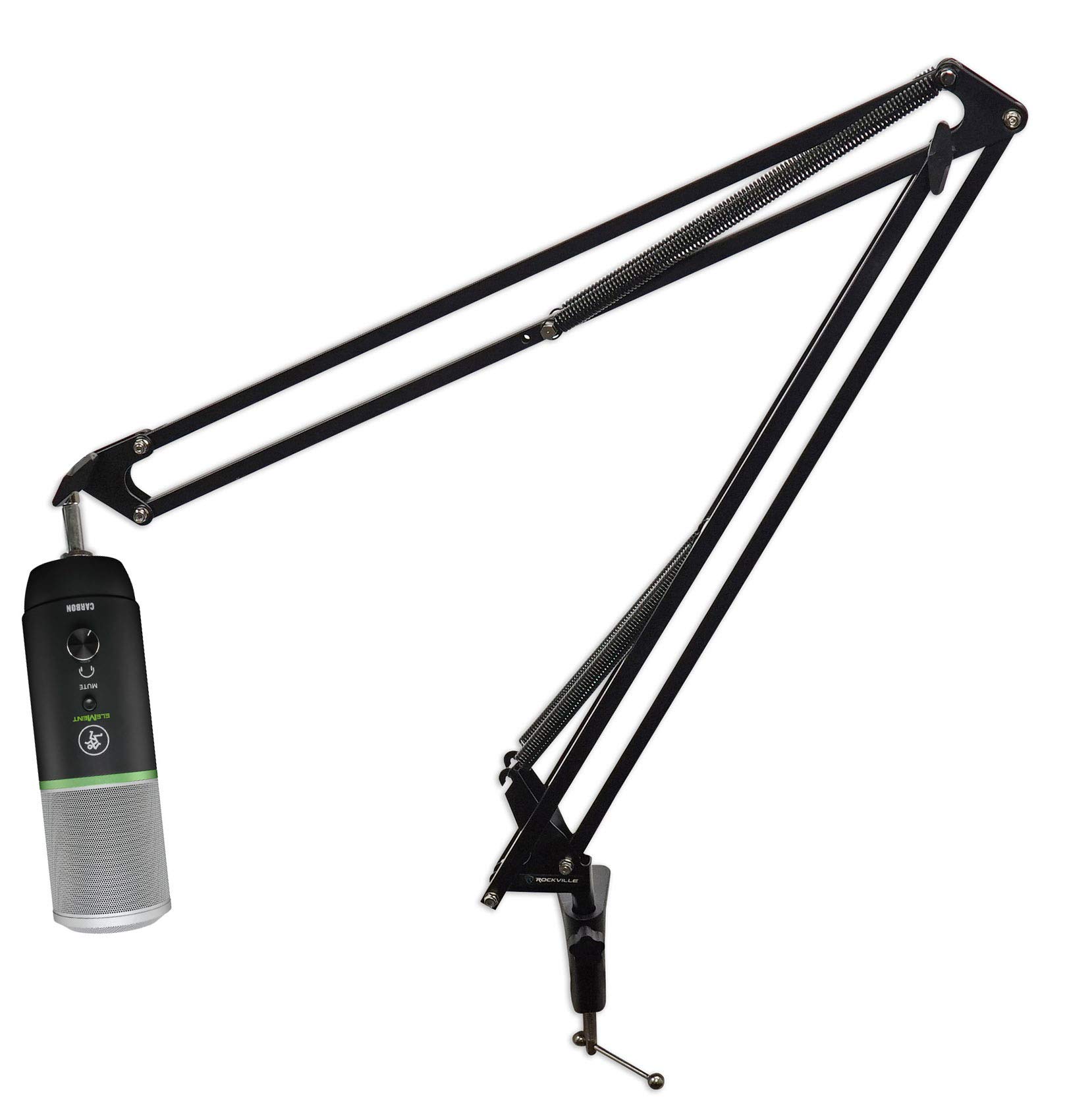 Mackie CARBON USB Studio Microphone with Stand & Boom Arm - Professional Podcast, Voice Over & Streaming Mic for Home Recording, YouTube & Zoom Calls