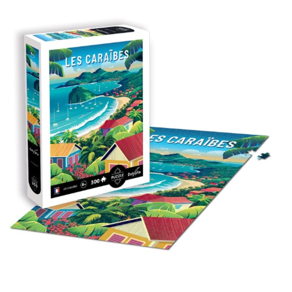 500-Piece Calypto Jigsaw Puzzle - Beautiful Caribbean Beach Scene | Perfect for Family Game Night, Stress Relief & Home Decor