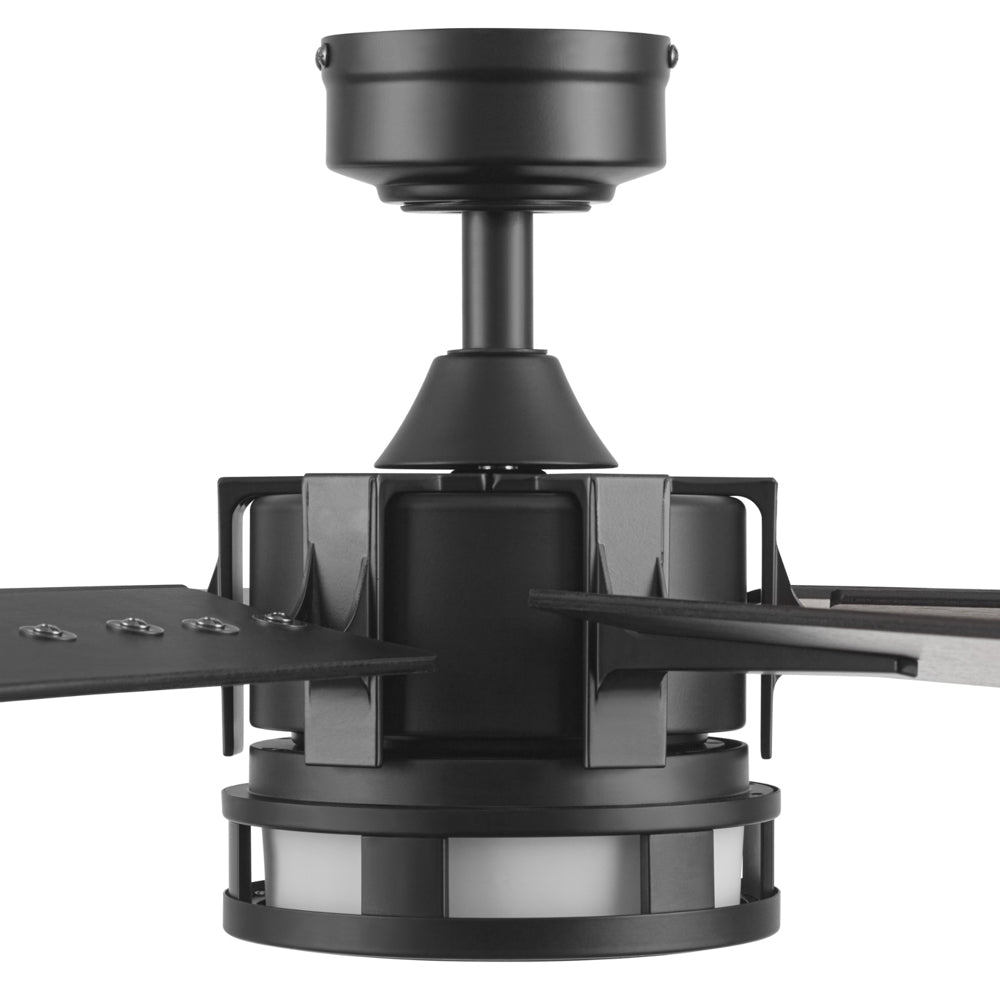 60 Inch Honeywell Kaliza Matte Black Smart Ceiling Fan with Color Changing LED Light & Remote Control - Perfect for Living Room, Bedroom, and Outdoor Spaces