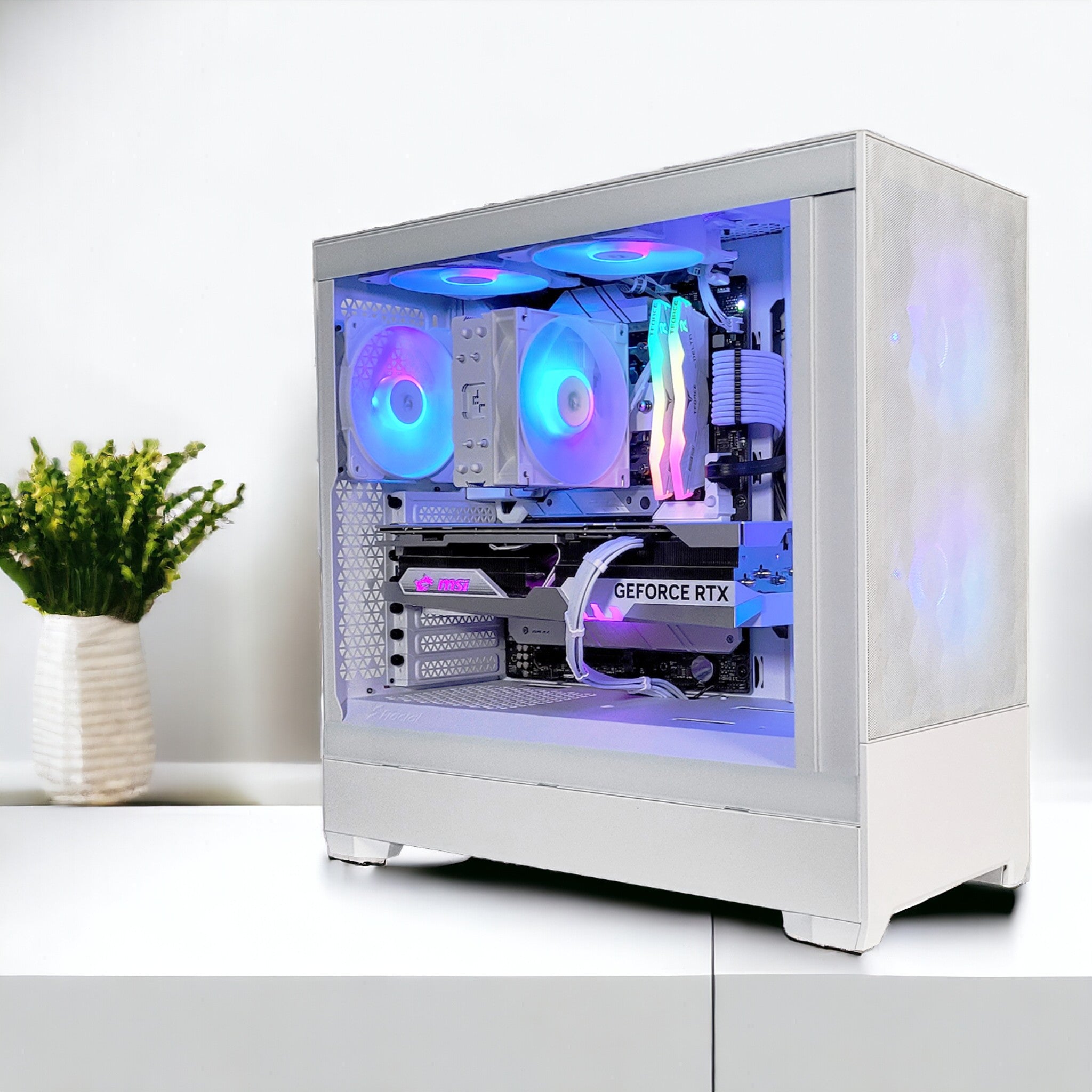 XOTIC PC G5 Pop Air GHOST Black Label Gaming Desktop - AMD X670 RYZEN Processor, DDR5 RAM, High Performance Gaming PC for Streaming & Esports