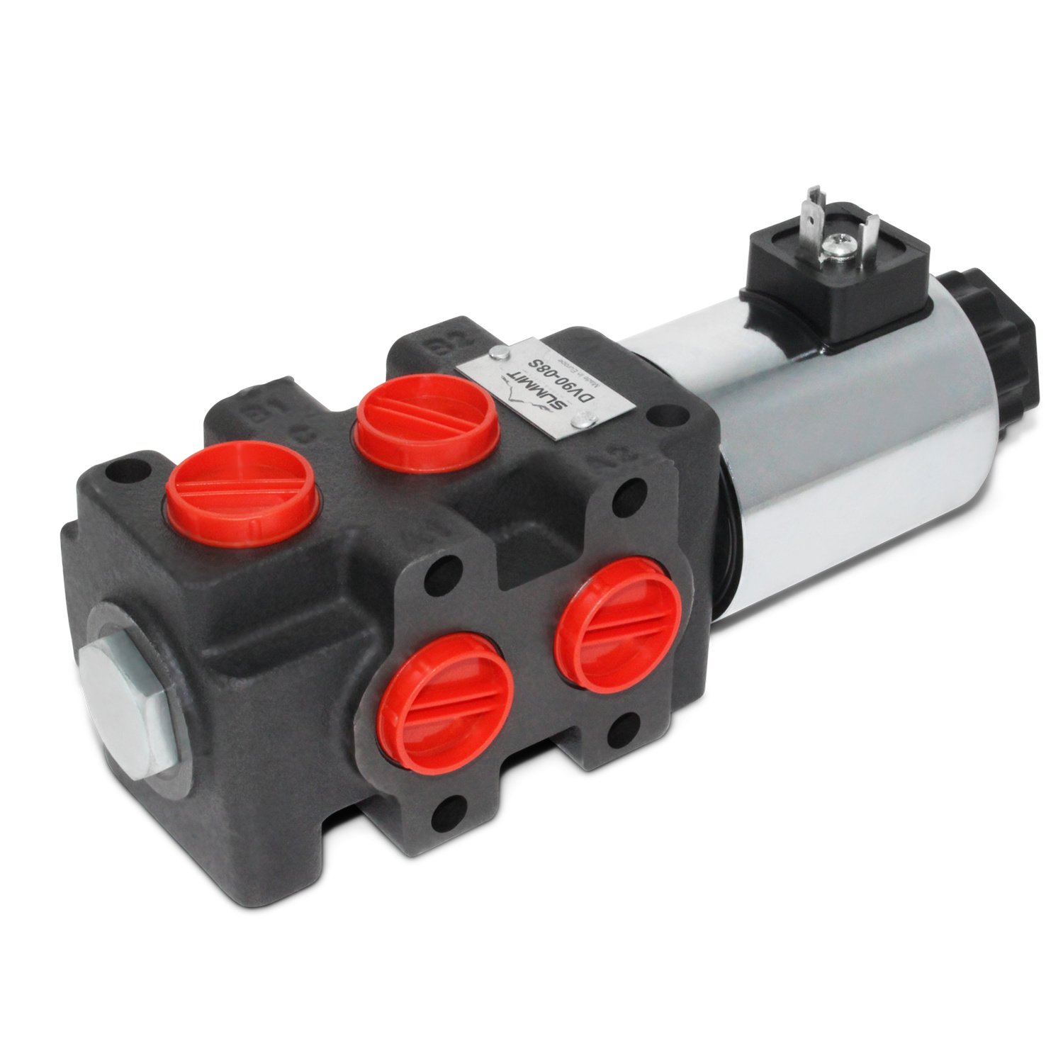 Summit Hydraulics Hydraulic Multiplier Diverter Solenoid Selector Valve with Rocker Switch - 24 GPM Flow Rate | Ideal for Tractor, Excavator & Heavy Equipment Hydraulic Systems