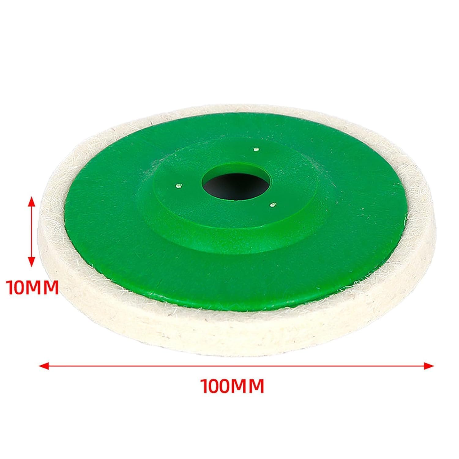 GrindShine Pro Pad - 4 Inch Wool Felt Polishing Wheel Disc for Angle Grinder (6pcs) - High-Performance Buffing & Polishing Kit for Metal, Wood & Automotive Surfaces - Perfect for DIY Projects & Professional Use