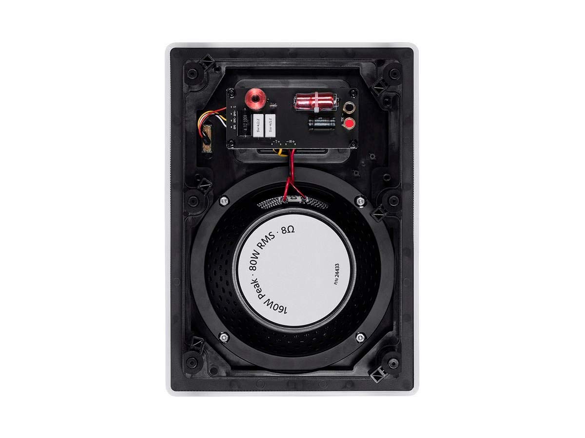 Monoprice 8 Inch 2-Way Carbon Fiber In-Wall Speakers (Pair) - Magnetic Grille & Ribbon Tweeter - Amber Series - Perfect for Home Theater & Surround Sound Systems