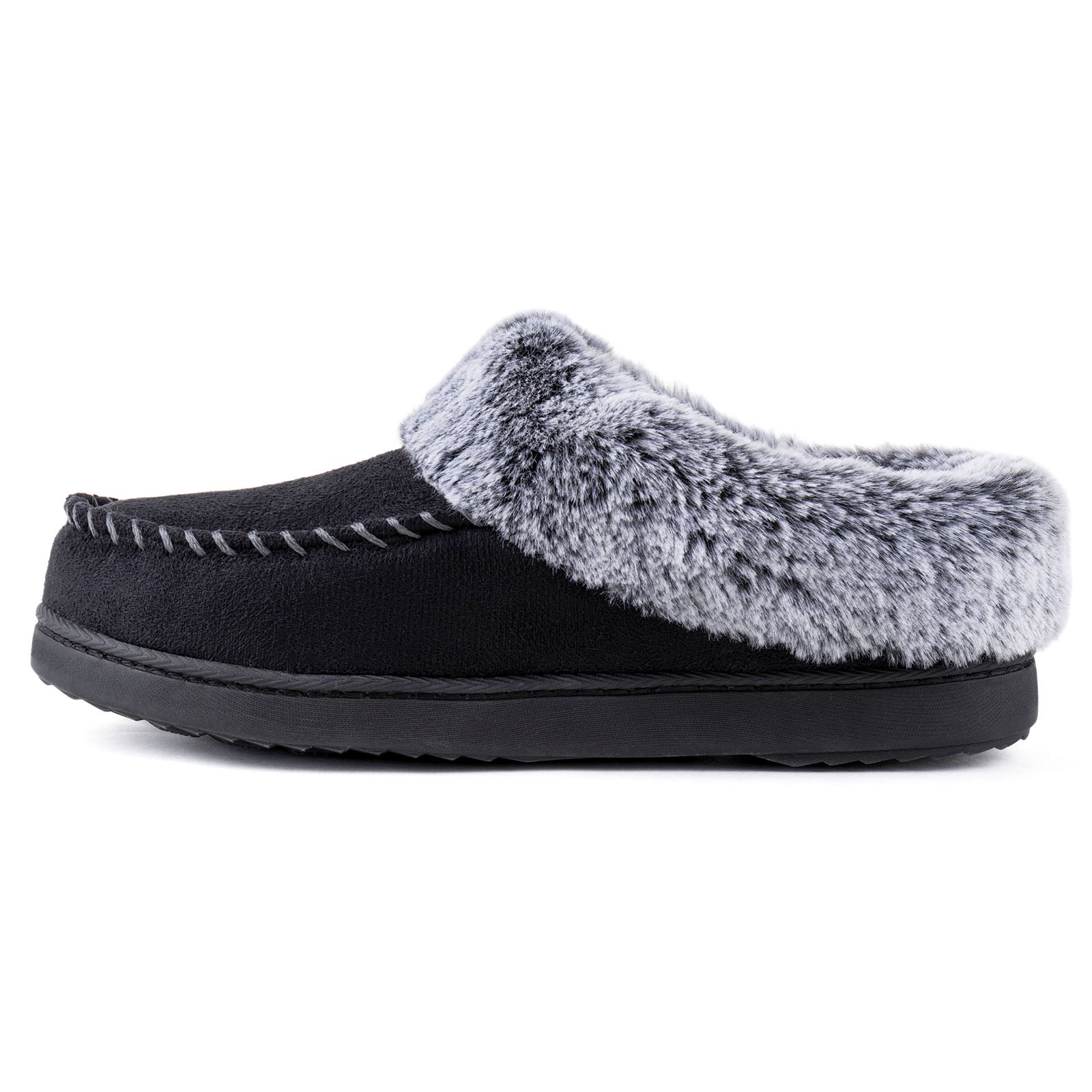 Women's Sarah Faux Fur Collar Clog Slippers - Cozy House Shoes with Soft Fur Lining for Indoor Comfort & Warmth in Winter