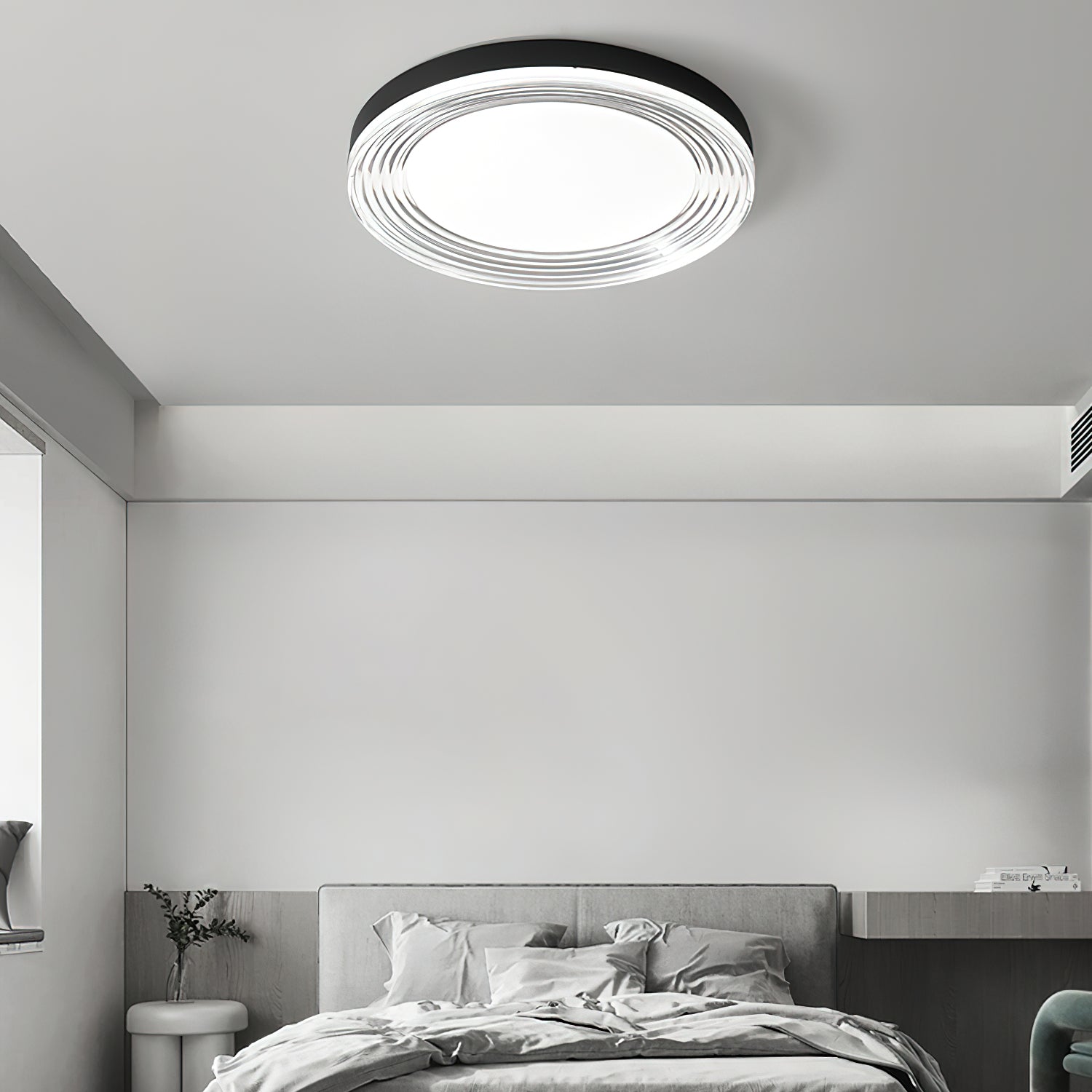 Modern Mimi North Ceiling Light Fixture - LED Flush Mount Lighting for Bedroom, Living Room & Kitchen - Dimmable Indoor Ceiling Lamp with Energy Saving Bulbs (Warm White/Cool White)