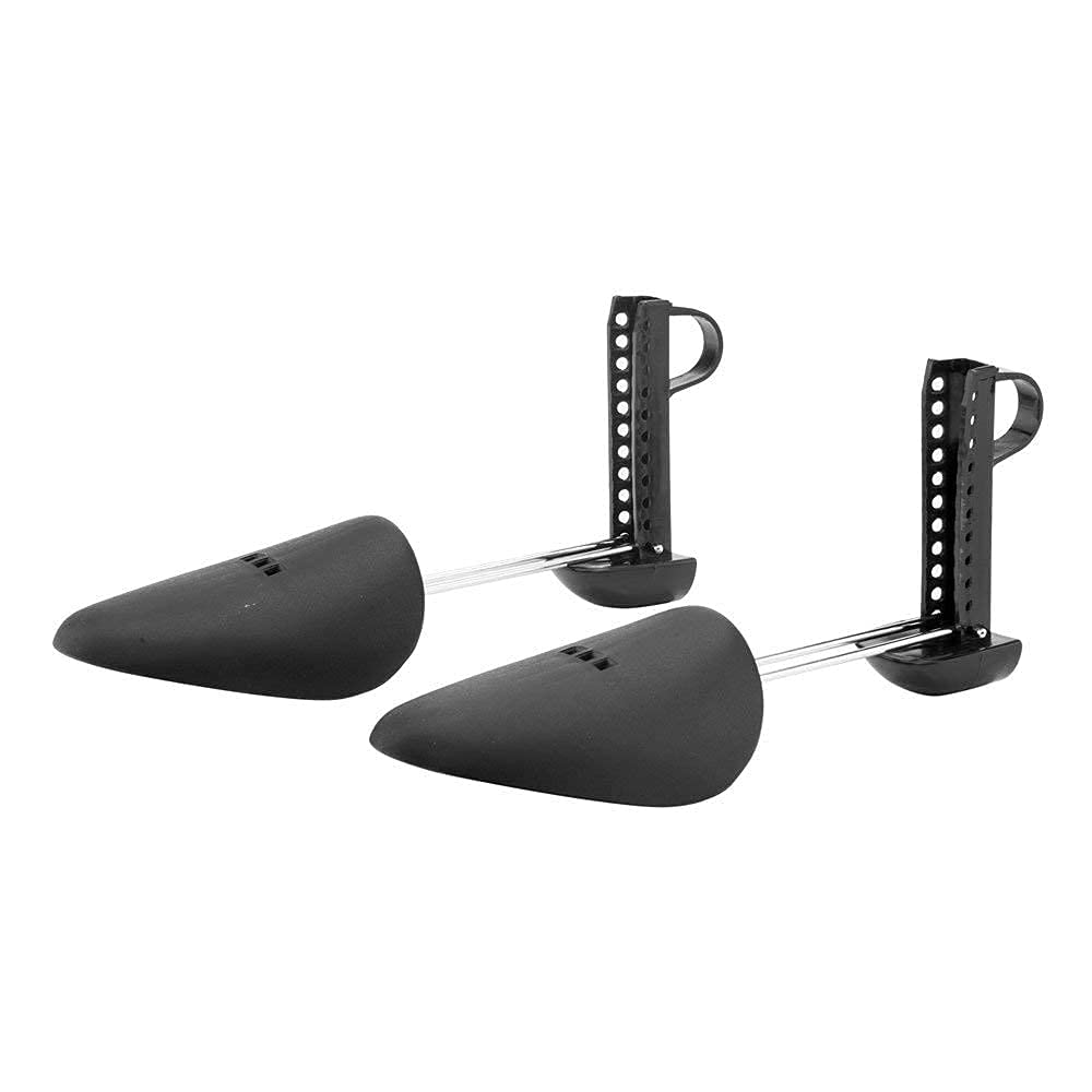 Adjustable Plastic Shoe Tree Stretchers for Men - Sneaker Shoe Trees with Length Adjustment (10-Pack, Black) | Travel Shoe Organizers & Sneaker Care for Daily Use, Storage & Shoe Maintenance