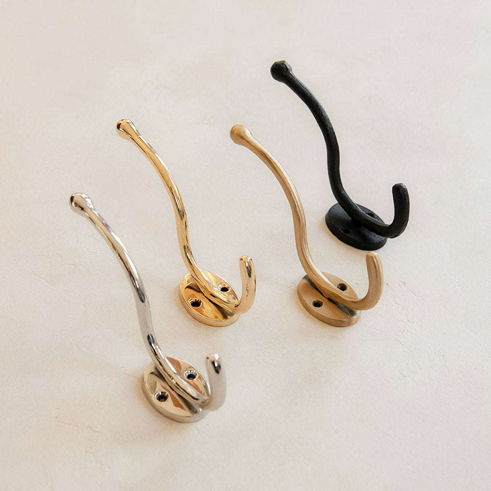 Peak Double Hook - Heavy Duty Hanging Hooks for Wall, Ceiling & Garage - Perfect for Hanging Plants, Bikes, Ladders & Storage Organization
