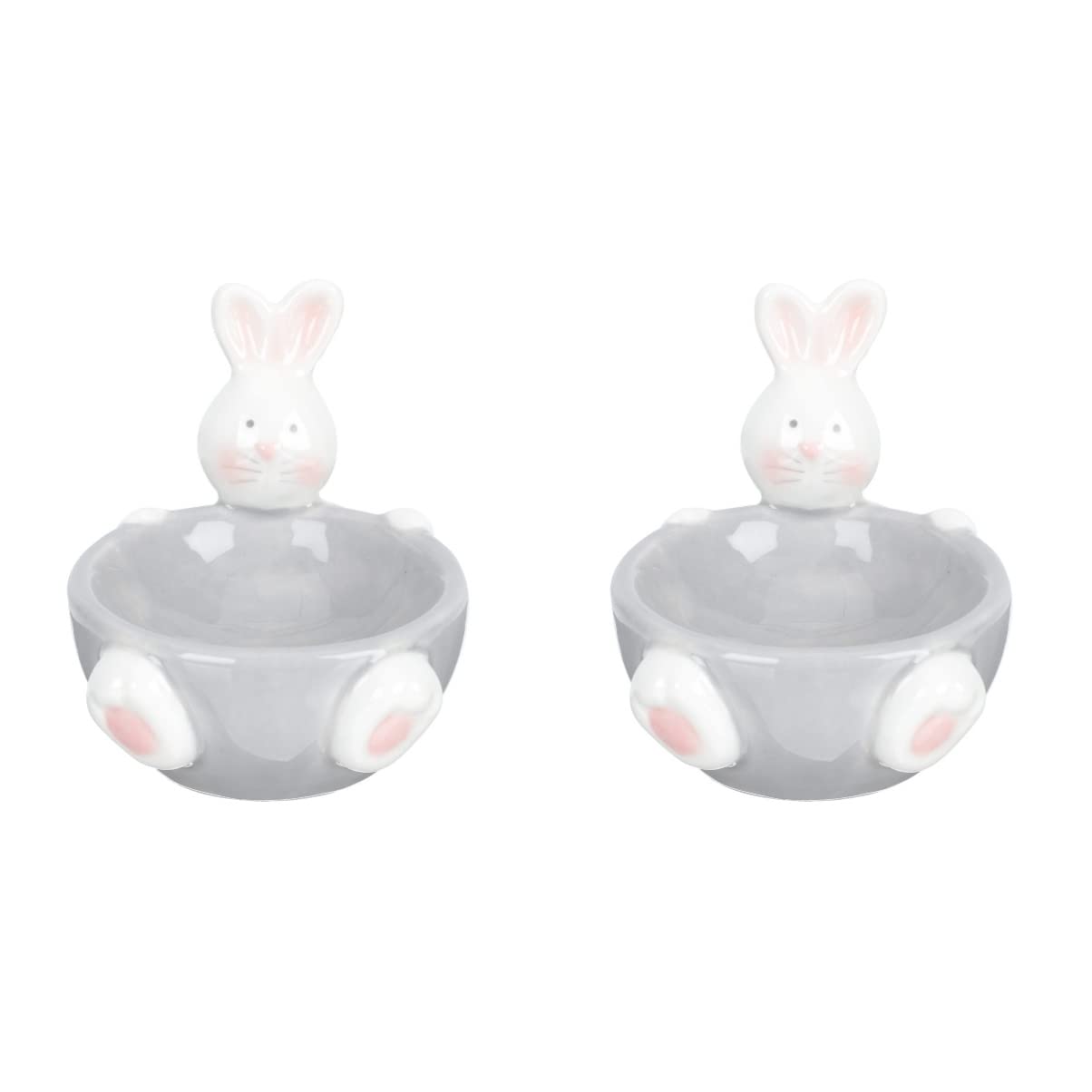 Yardwe Ceramic Egg Cup Set of 2 - Porcelain Egg Holders for Boiled & Poached Eggs - Perfect for Breakfast, Brunch, and Kitchen Decor