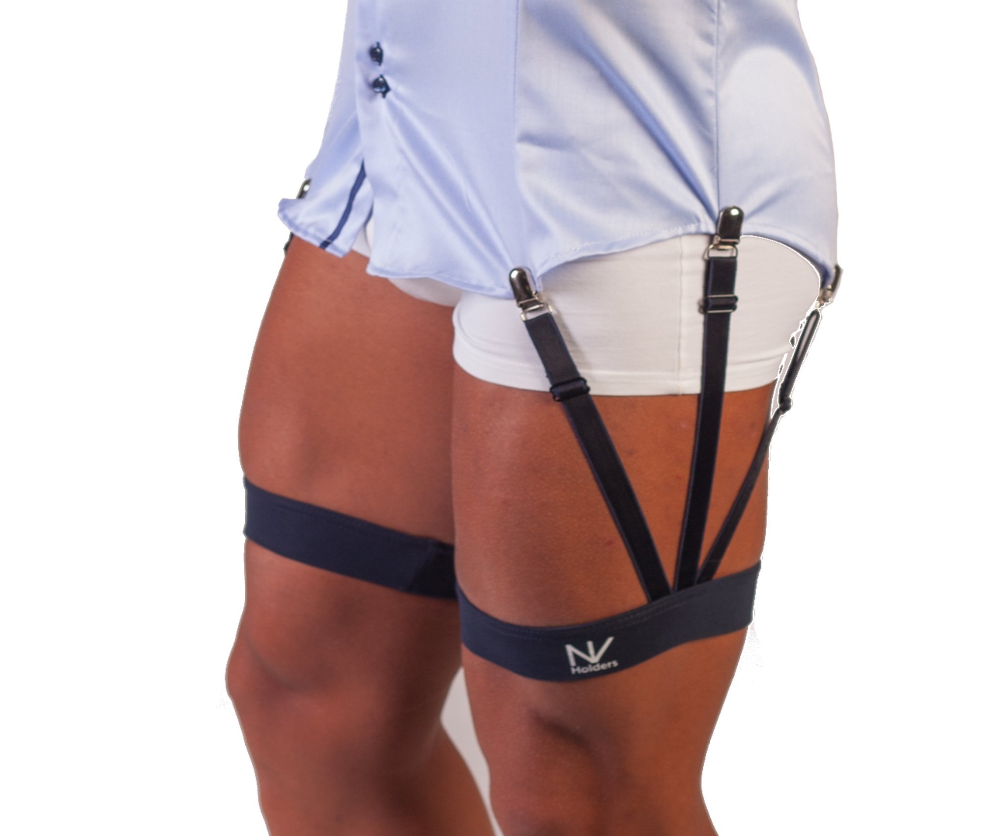 Premium Men's Shirt Stays & Garters - NV S-Holder for Secure Shirt Tucking | Formal Wear, Business Attire & Military Uniform Accessories