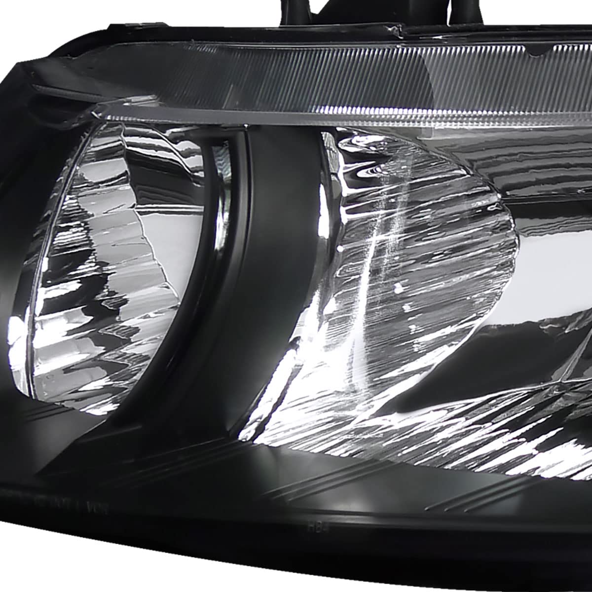 06-11 Honda Civic 2-Door Black Headlight Assembly Pair - Left & Right Replacement Lamps for Improved Night Visibility | Perfect for Daily Commuting & Night Driving Safety