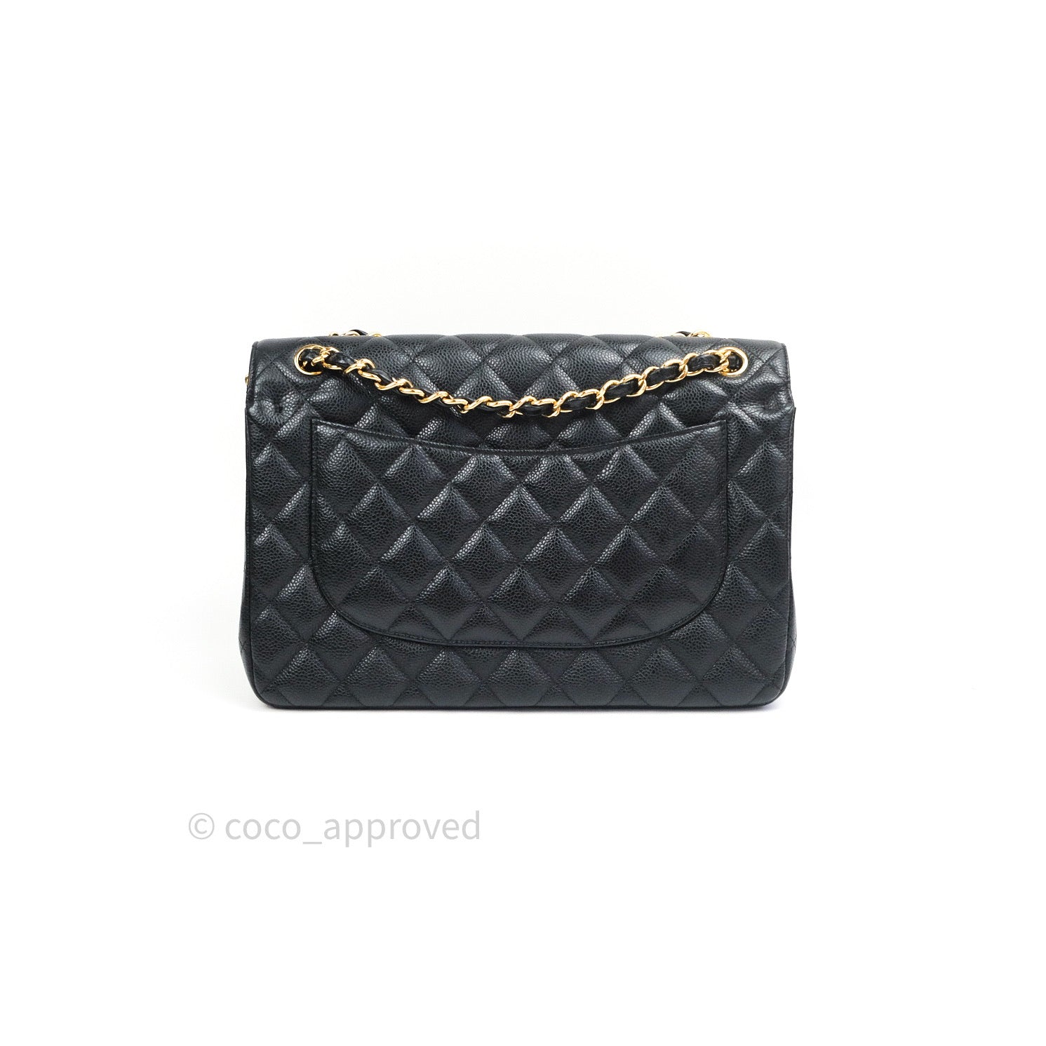 Chanel Classic Jumbo Double Flap Bag in Black Caviar Leather with Gold Hardware - Luxury Designer Handbag for Women, Perfect for Evening Events & Special Occasions