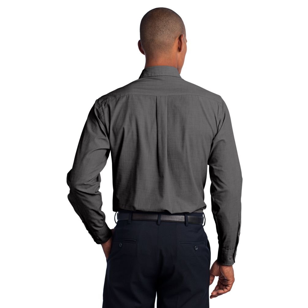 Port Authority Crosshatch Easy Care Shirt - Soft Black (S640) | Comfortable Workwear for Business Casual & Office Wear