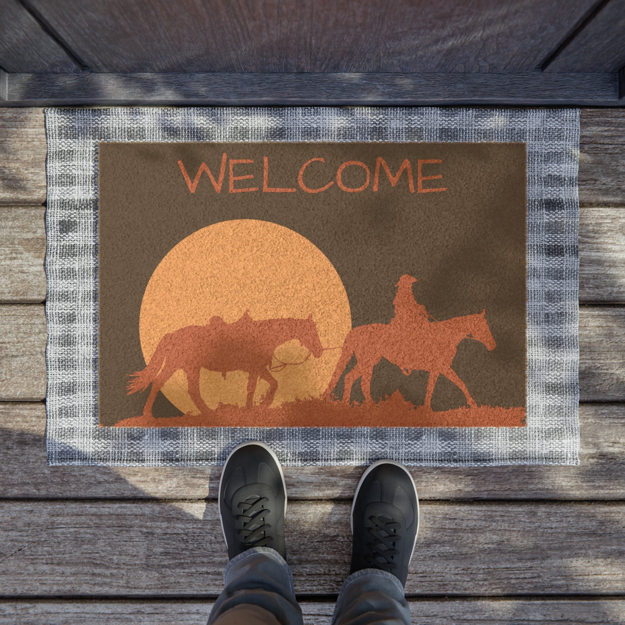 Western Trails Heavy Duty Coir Doormat - Durable Welcome Mat for Outdoor & Indoor Use - Perfect for Entryway, Porch, and Patio