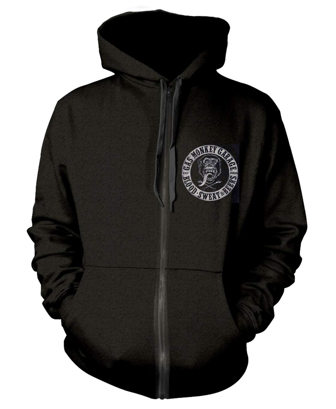Gas Monkey Garage Blood Sweat & Beers Unisex Hoodie - Black, Small | Comfortable Pullover Sweatshirt for Men & Women | Perfect for Casual Wear, Street Style & Outdoor Activities