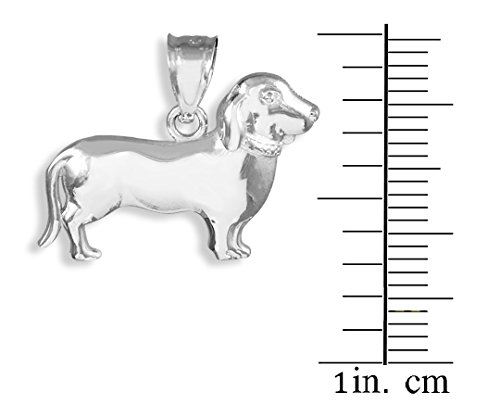 925 Sterling Silver Dachshund Pendant Necklace for Dog Lovers