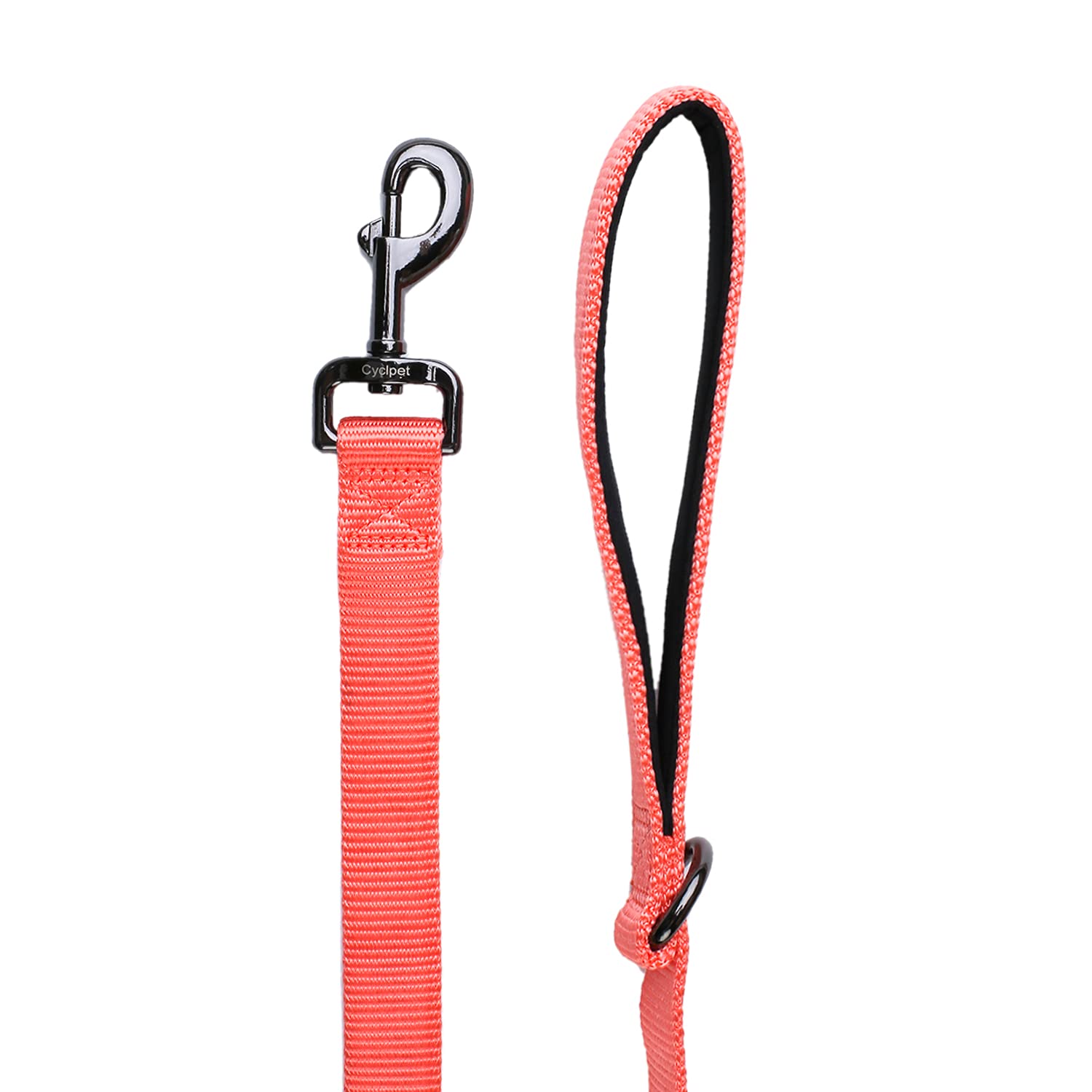 Premium 4ft Nylon Dog Leash with Comfort Padded Handle - Durable Pet Lead for Small & Medium Dogs - Perfect for Walking, Training, Hiking, Jogging & Outdoor Adventures (Living Coral, 4ft Length × 5/8in Width) - Ideal for Daily Walks, Park Visits & Travel with Your Pet