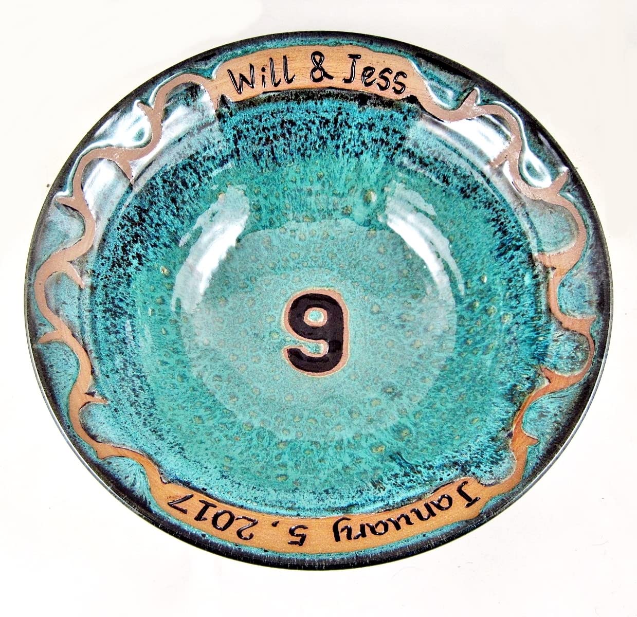 Custom 9th Anniversary Pottery Gift - Handmade Ceramic Keepsake for Couples | Perfect for Wedding Anniversaries & Romantic Celebrations