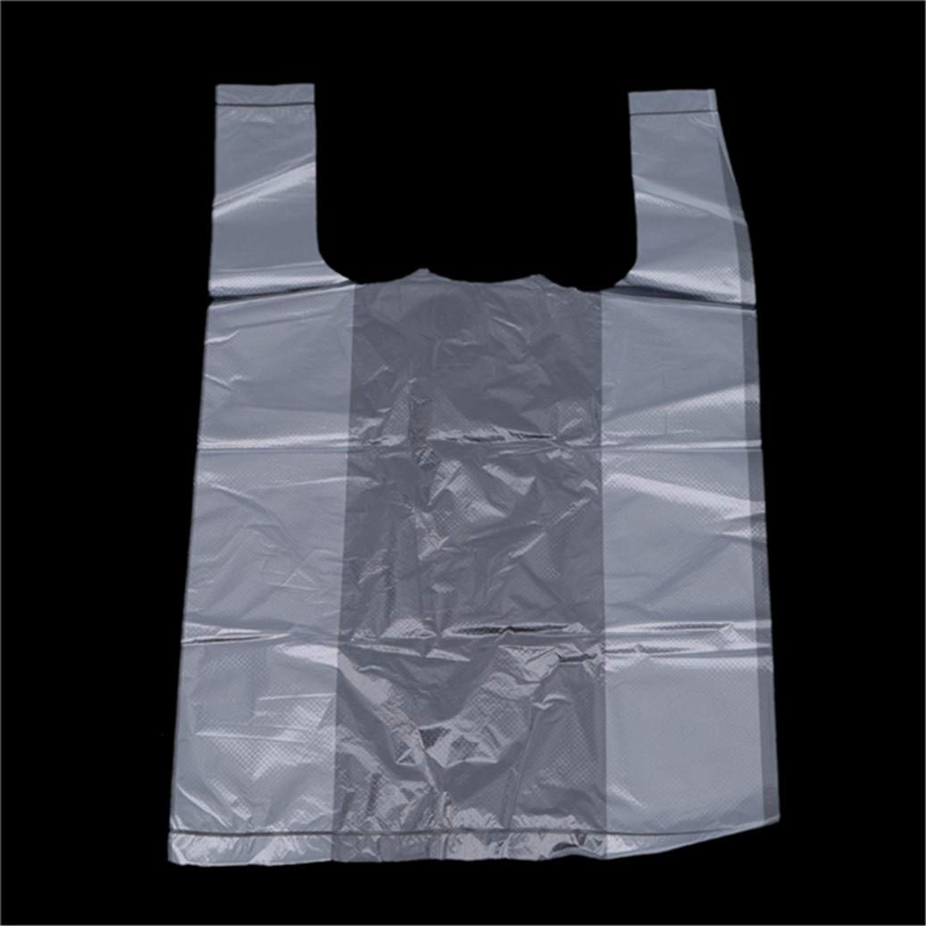 Eco-Friendly Reusable Plastic Grocery Bags with Handles - 100 Pack (15x26 Inches) - Durable Shopping Bags for Groceries, Retail Stores & Farmers Markets