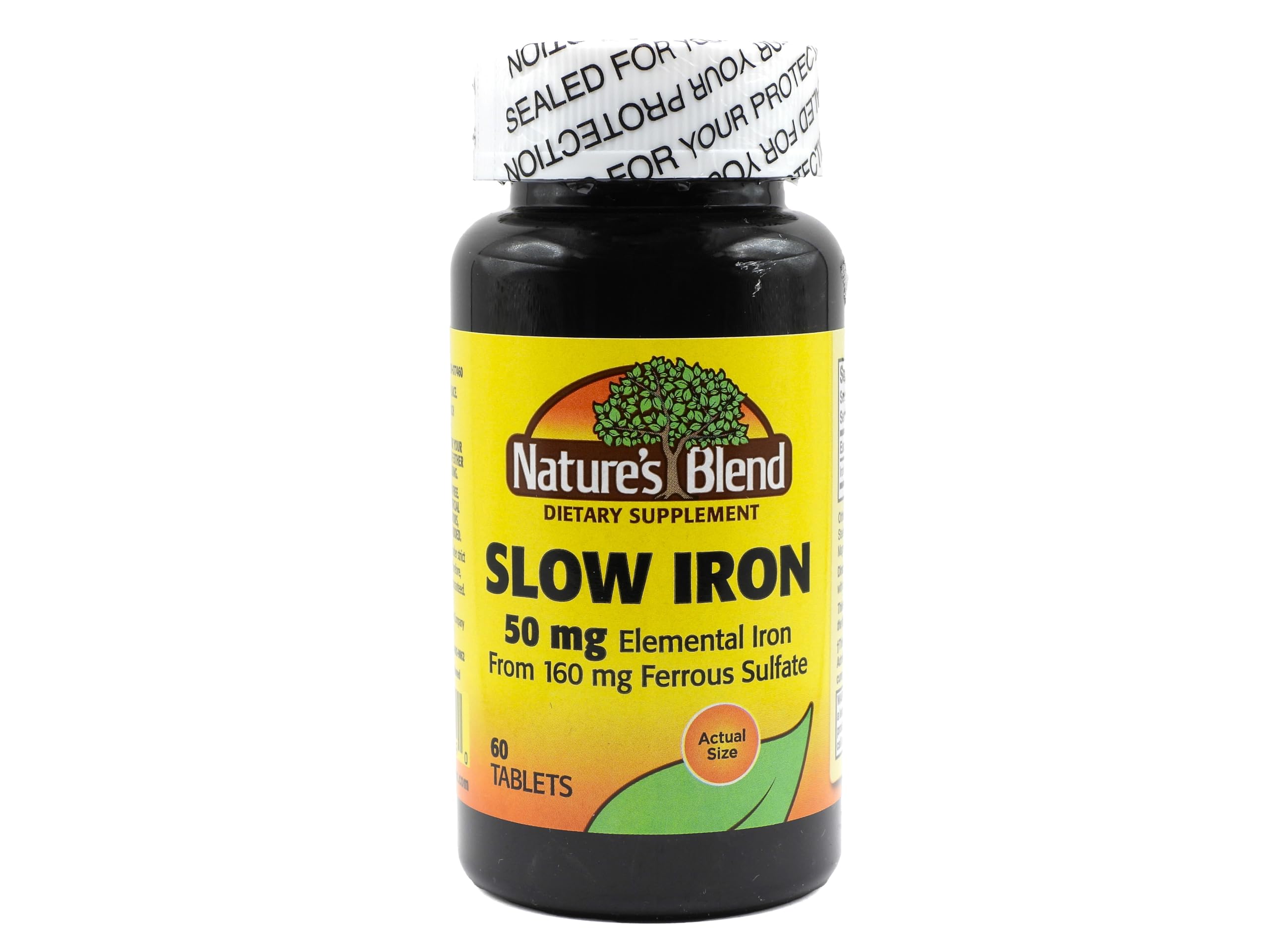 Nature's Blend Slow Iron 50mg (160mg) - 60 Tablets | Gentle Iron Supplement for Women & Men | Compare to Slow Fe® | Supports Energy & Healthy Blood - Ideal for Anemia, Fatigue & Pregnancy