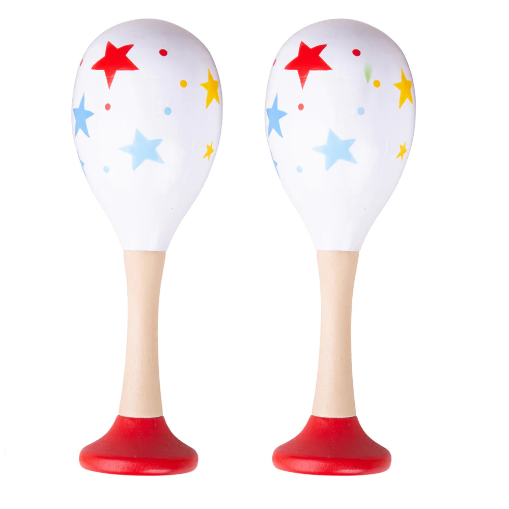 Handmade Wooden Maracas - Natural Percussion Musical Instruments for Kids & Adults - Perfect for Parties, Music Classes & Cultural Events