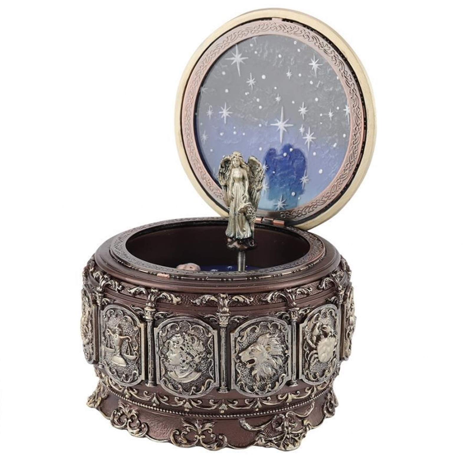 SHANGMAOYO 12 Constellation Rotating Music Box with LED Lights - Gemini Zodiac Musical Gift for Christmas, Birthday, Baby Shower | Perfect for Home Decor, Romantic Gifts & Relaxation