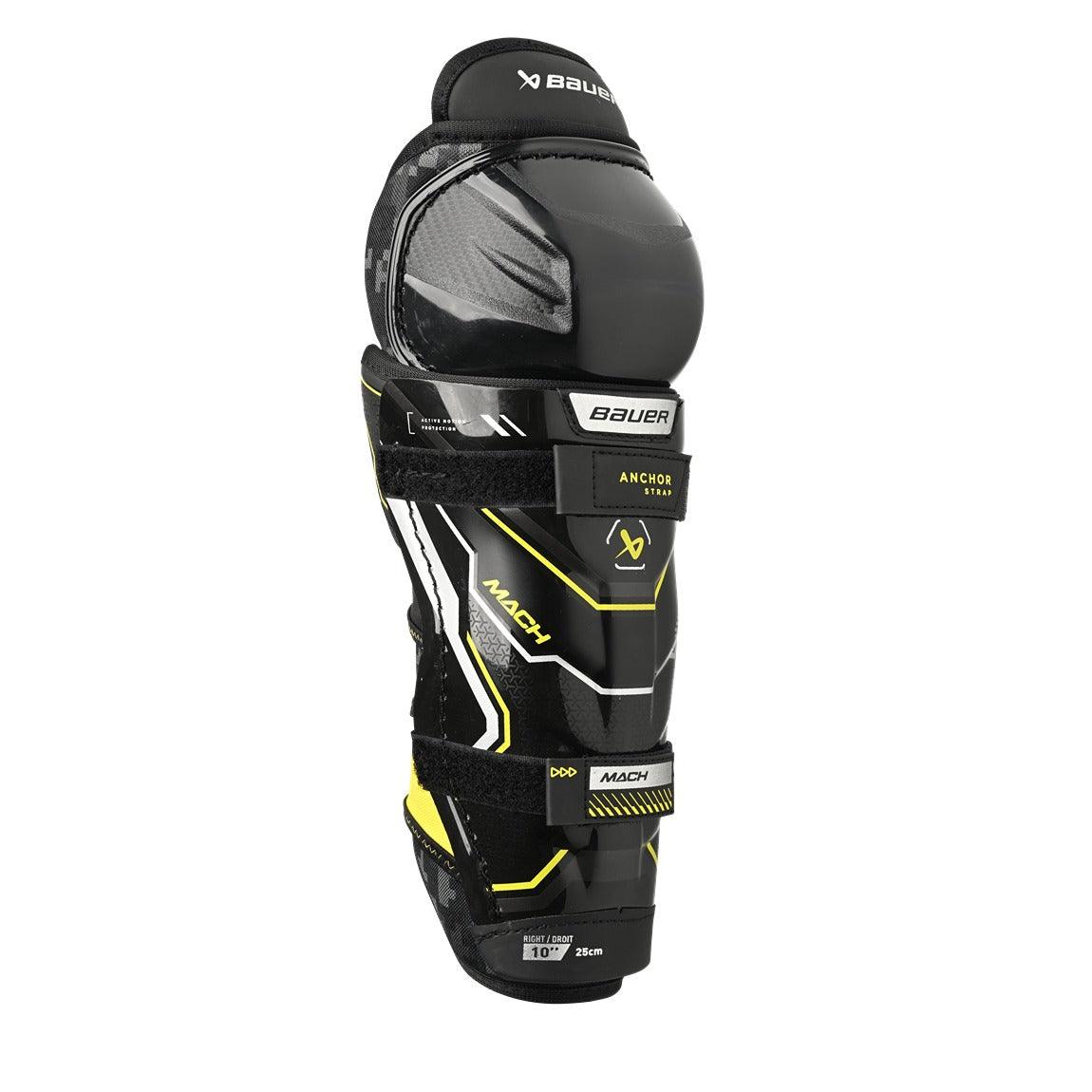 Bauer Supreme Mach Youth Hockey Shin Guards - Lightweight & Protective for Ice Hockey Players - Perfect for Youth Training & Games