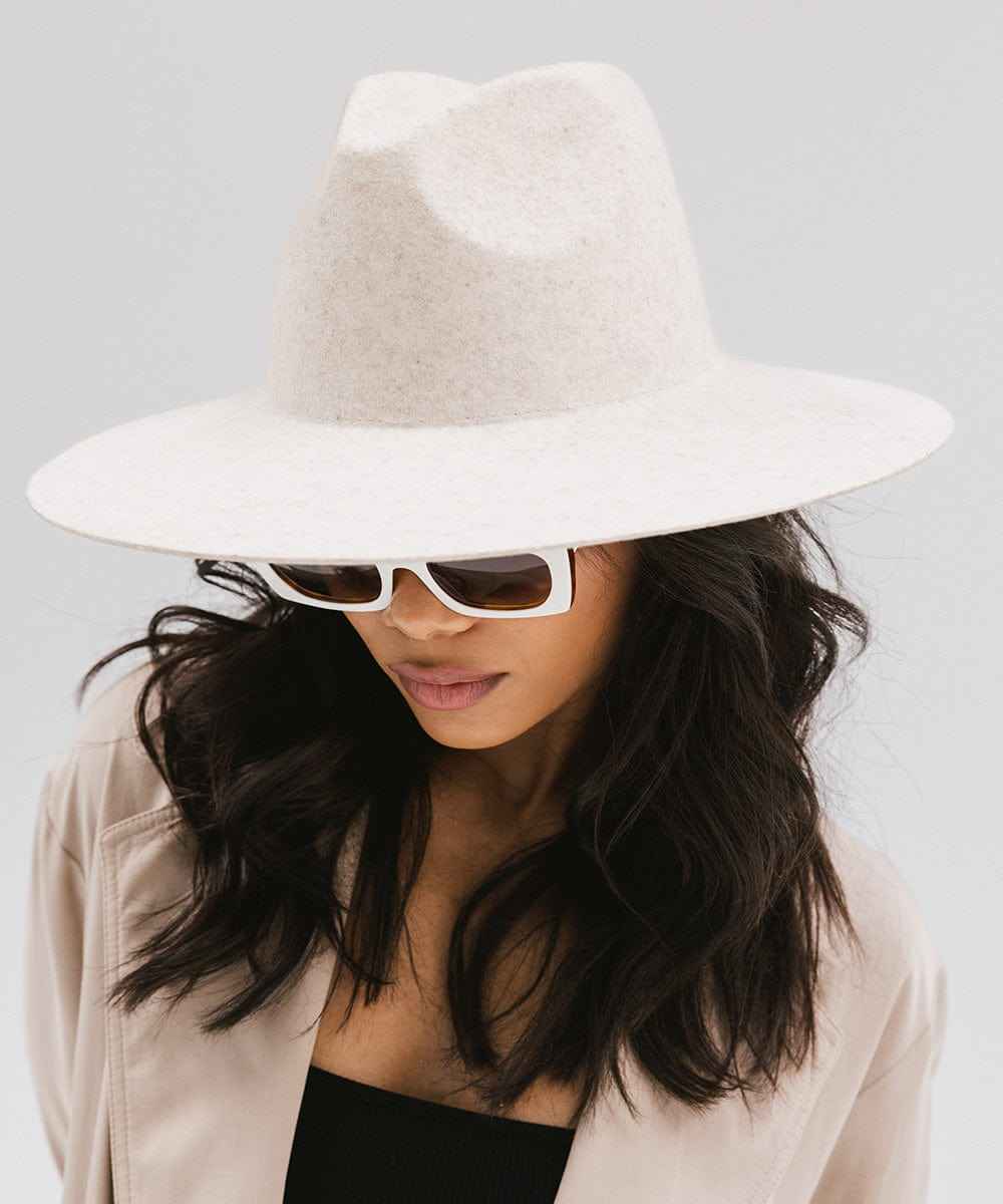 Emma Wide Brim Fedora Hat for Women - Stylish Sun Hat with UPF 50+ Protection - Perfect for Beach, Outdoor, and Summer Fashion