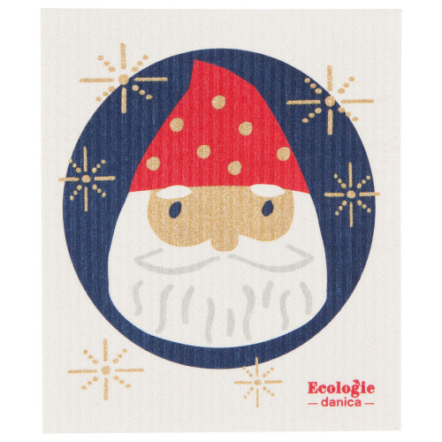Eco-Friendly Swedish Dish Cloth - Reusable & Absorbent Santa Ornament for Christmas Decor & Kitchen Cleaning | Perfect Holiday Gift & Home Decor