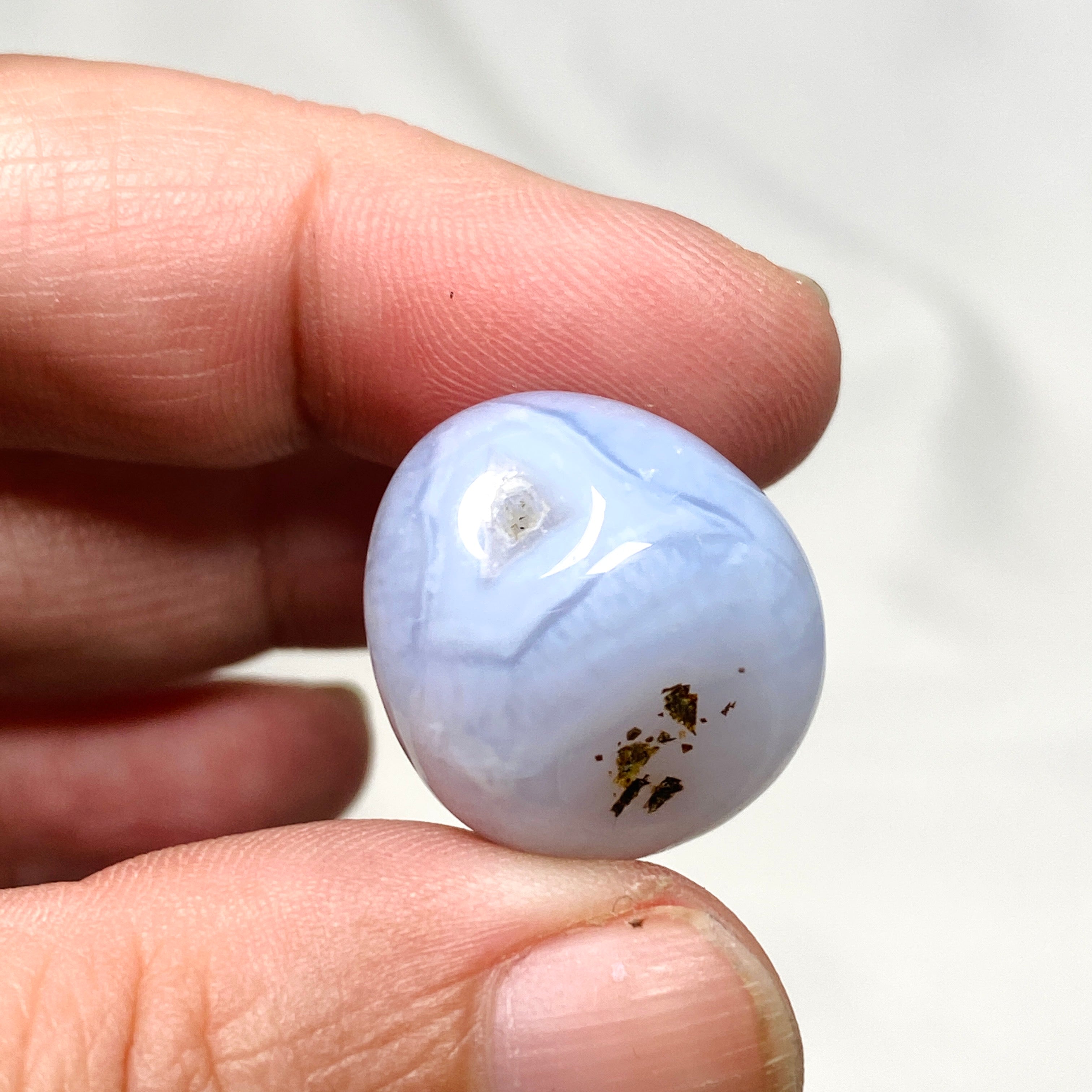 Natural Blue Chalcedony Tumbled Stones for Healing, Meditation & Jewelry Making - Perfect for Crystal Collections, Reiki Energy Work & Home Decor