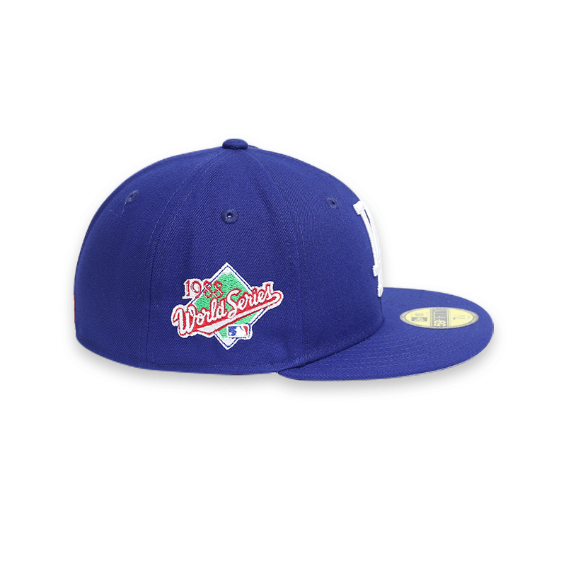 Los Angeles Dodgers 1988 World Series Blue 59FIFTY Fitted Baseball Cap for Men - Perfect for Game Day, Sports Events & Fan Collections