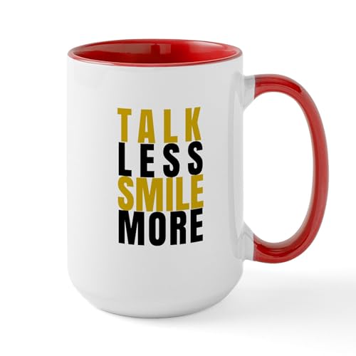White/Red Inside - Talk Less Smile More Mugs
