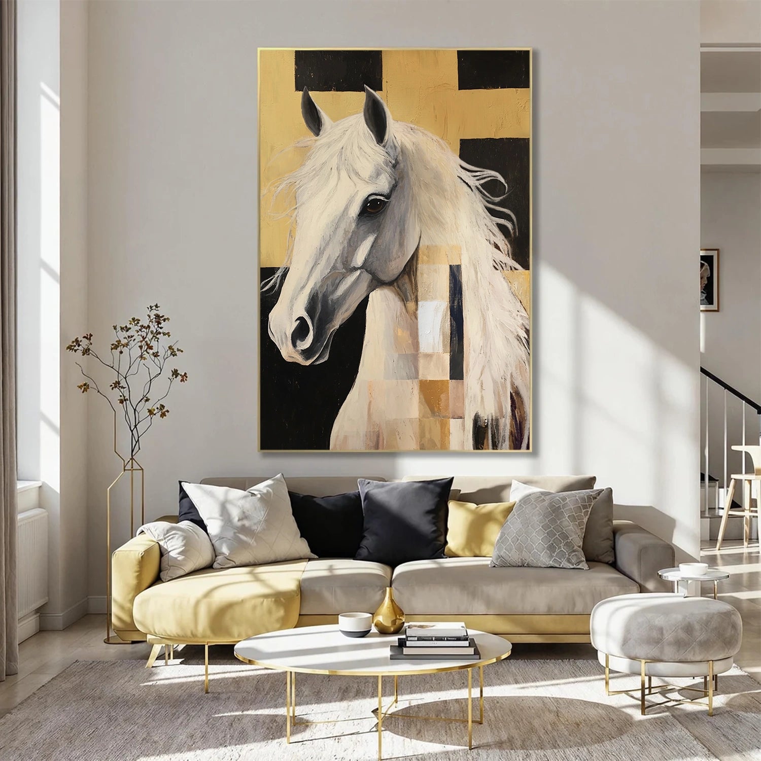 Animal Art Painting #AP100 - Handmade Canvas Wall Decor for Living Room, Bedroom & Office | Unique Wildlife Artwork for Home & Gifts