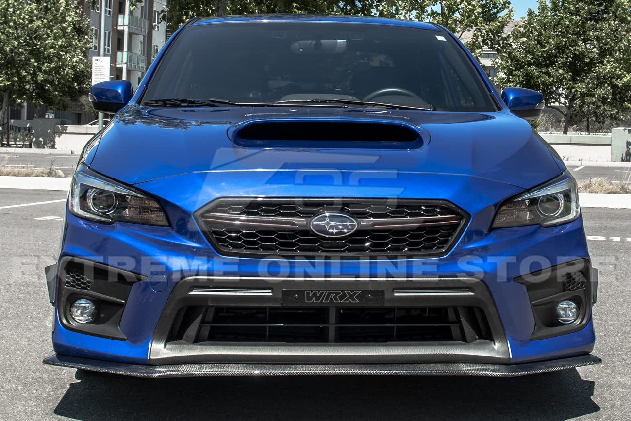 2018-2021 Subaru WRX & STi JDM HT Style Carbon Fiber Front Bumper Lip Splitter - Replacement Lower Spoiler for Enhanced Aerodynamics & Sporty Look - Perfect for Street Racing & Car Shows