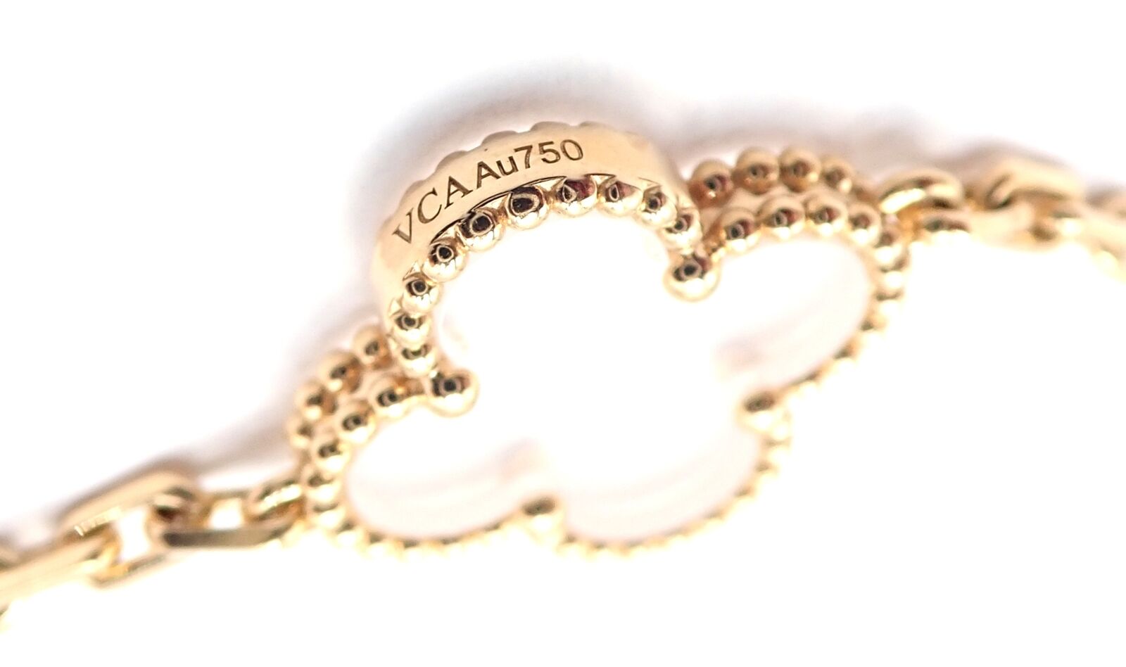 Van Cleef & Arpels 18k Yellow Gold 20 Motif Alhambra Rock Crystal Necklace with Certificate - Elegant Luxury Jewelry for Women, Perfect for Weddings, Parties & Special Occasions